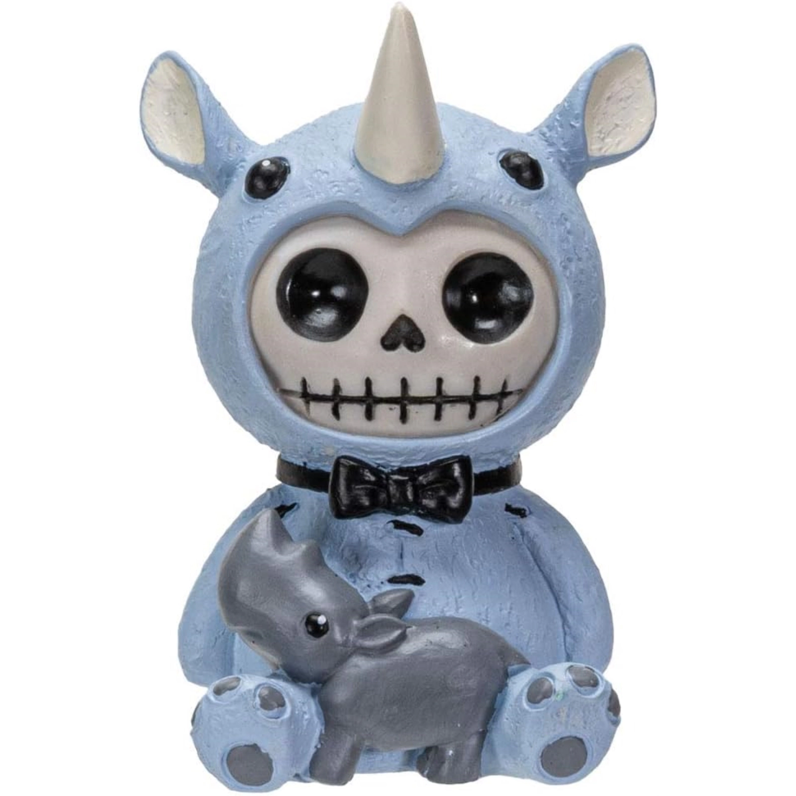 Pacific Giftware Furrybones Buster Skeleton in Rhinoceros Costume Figurine 3 inch
