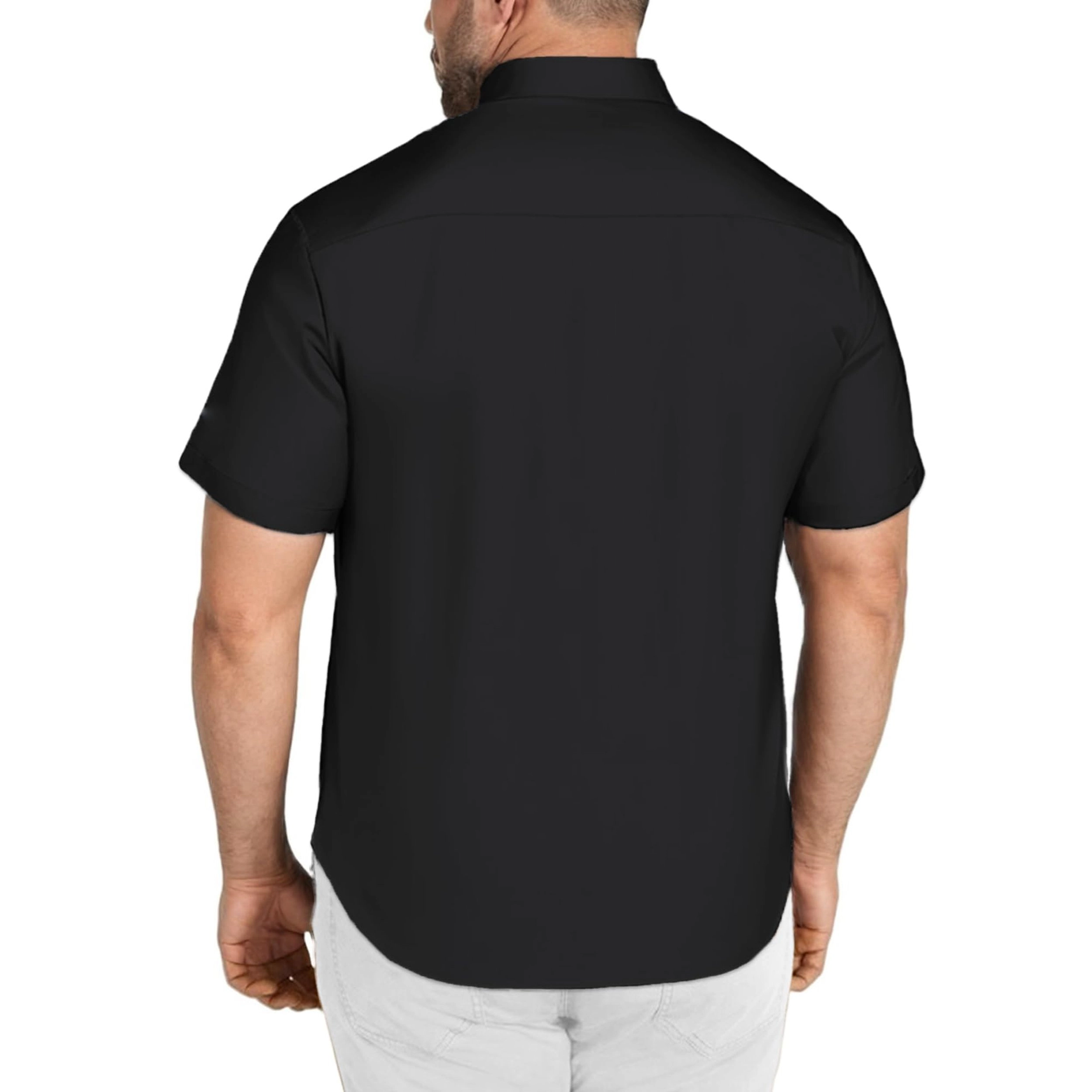 COOFANDY Men's Regular Fit Short Sleeve Button Front Shirt