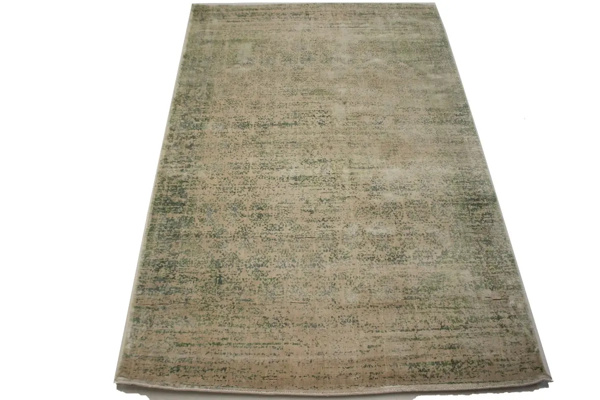 Magic Rugs Distressed Green Floral 4X6 Hand-Loomed Modern Rug
