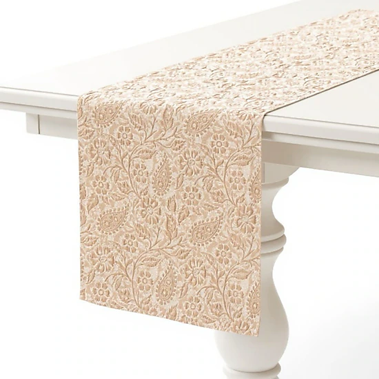 Alilang Unisex Floral Embroidered Table Runner with Intricate Pattern Detailing 13.5x47in
