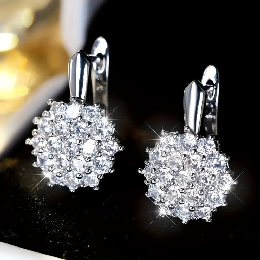 Women Drop Earrings with Sparkling Crystal Cubic Zirconia