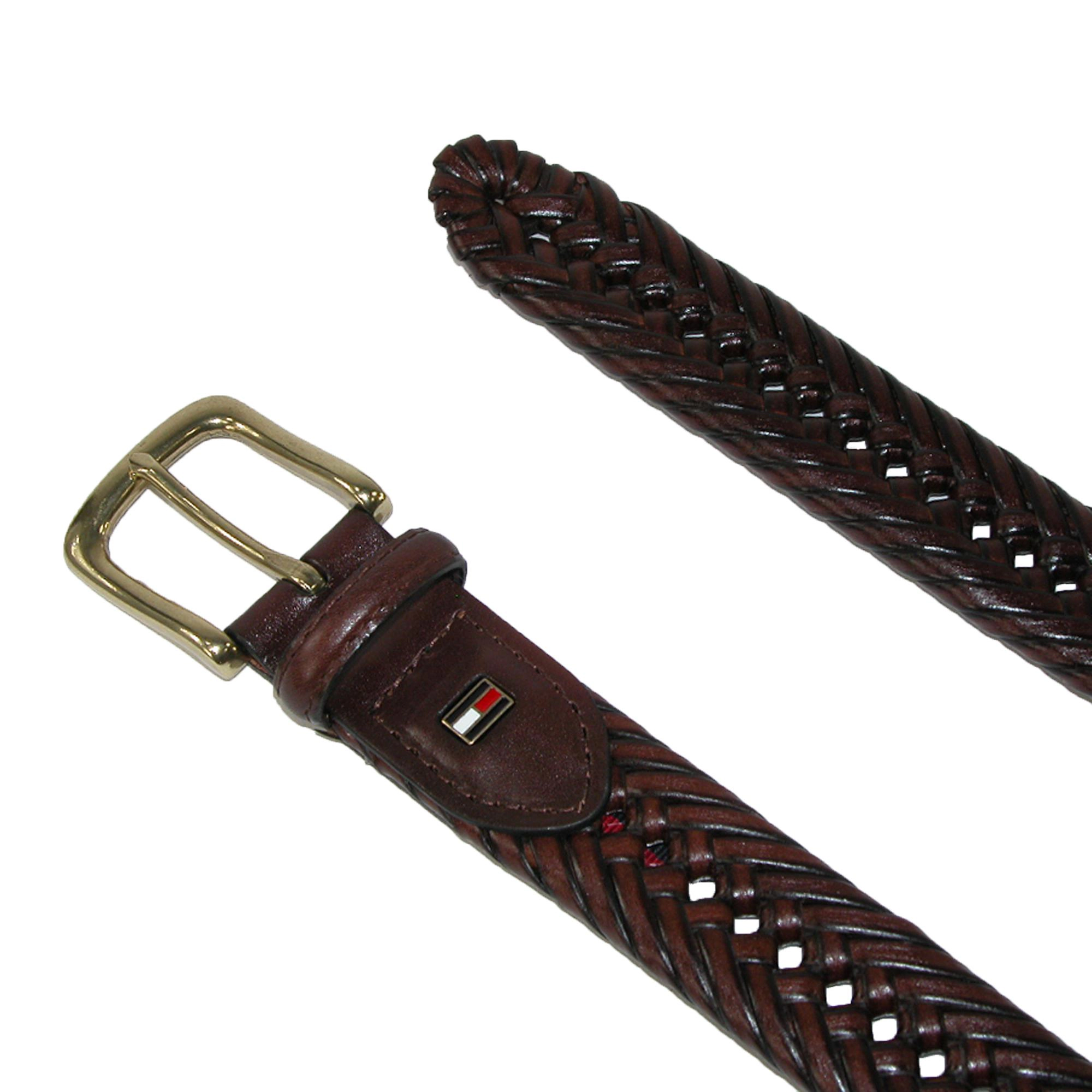 Tommy Hilfiger Men's Burnished Handlaced Braided Belt (Pack of 2)