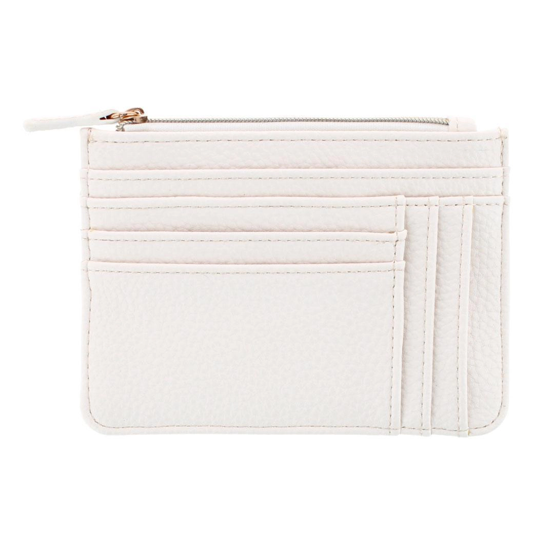 Julia Buxton Women's Colorful Premium Faux Leather Slot Coin Case Purse