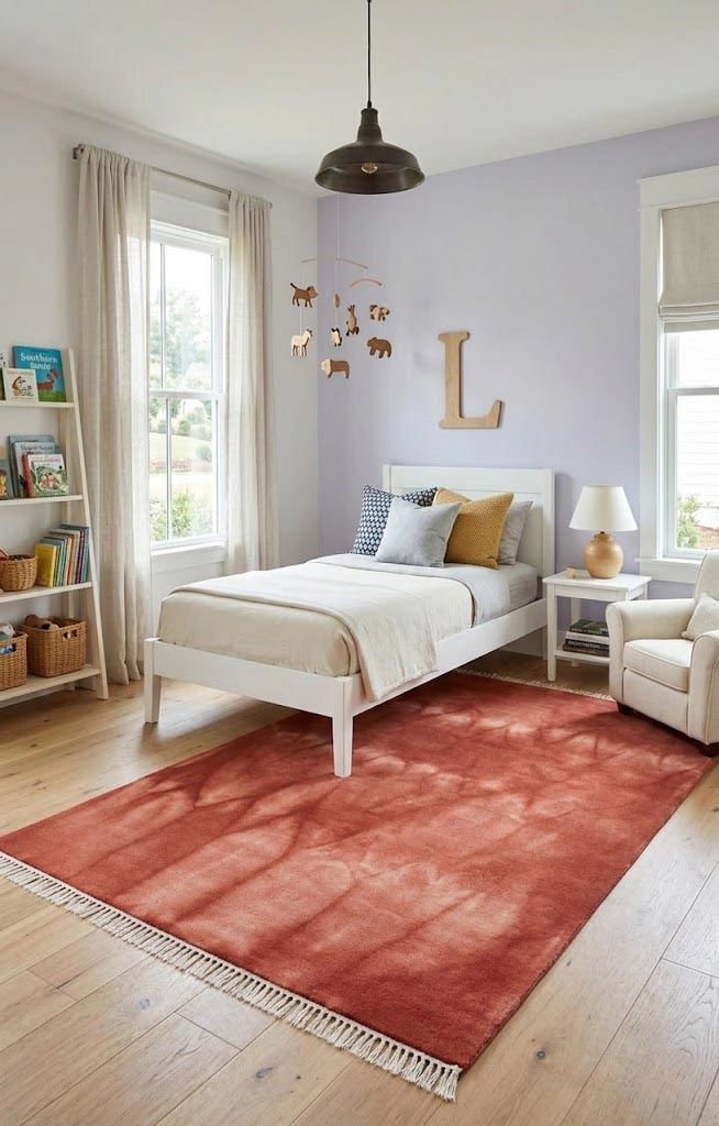 Magic Rugs Rusty Red Tie-Dye 5X8 Hand-Tufted Modern Rug