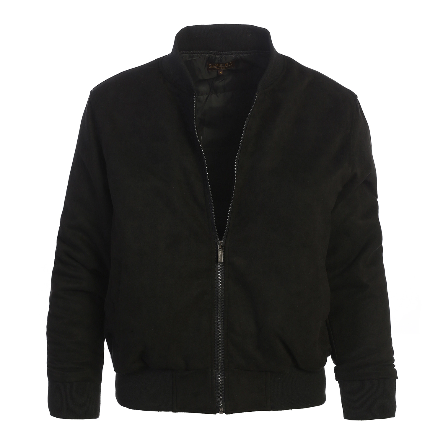 Gioberti Men's Faux Suede Bomber Jacket with Warm Light Inner Padding