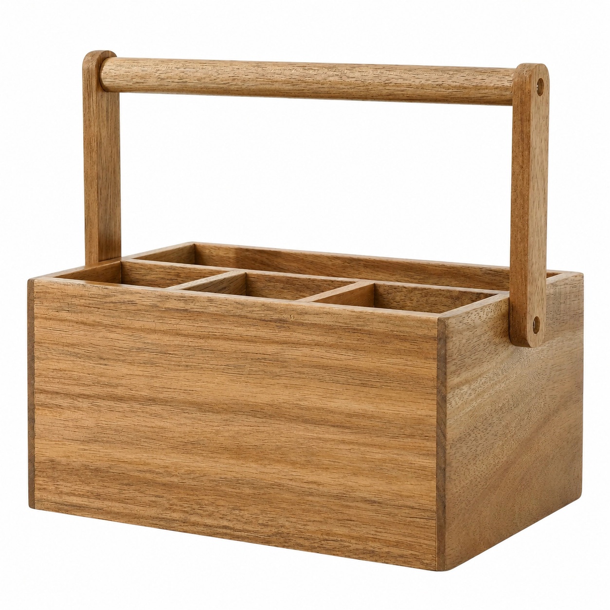 WZK Acacia Wood With Handle Kitchen Utensil Holder