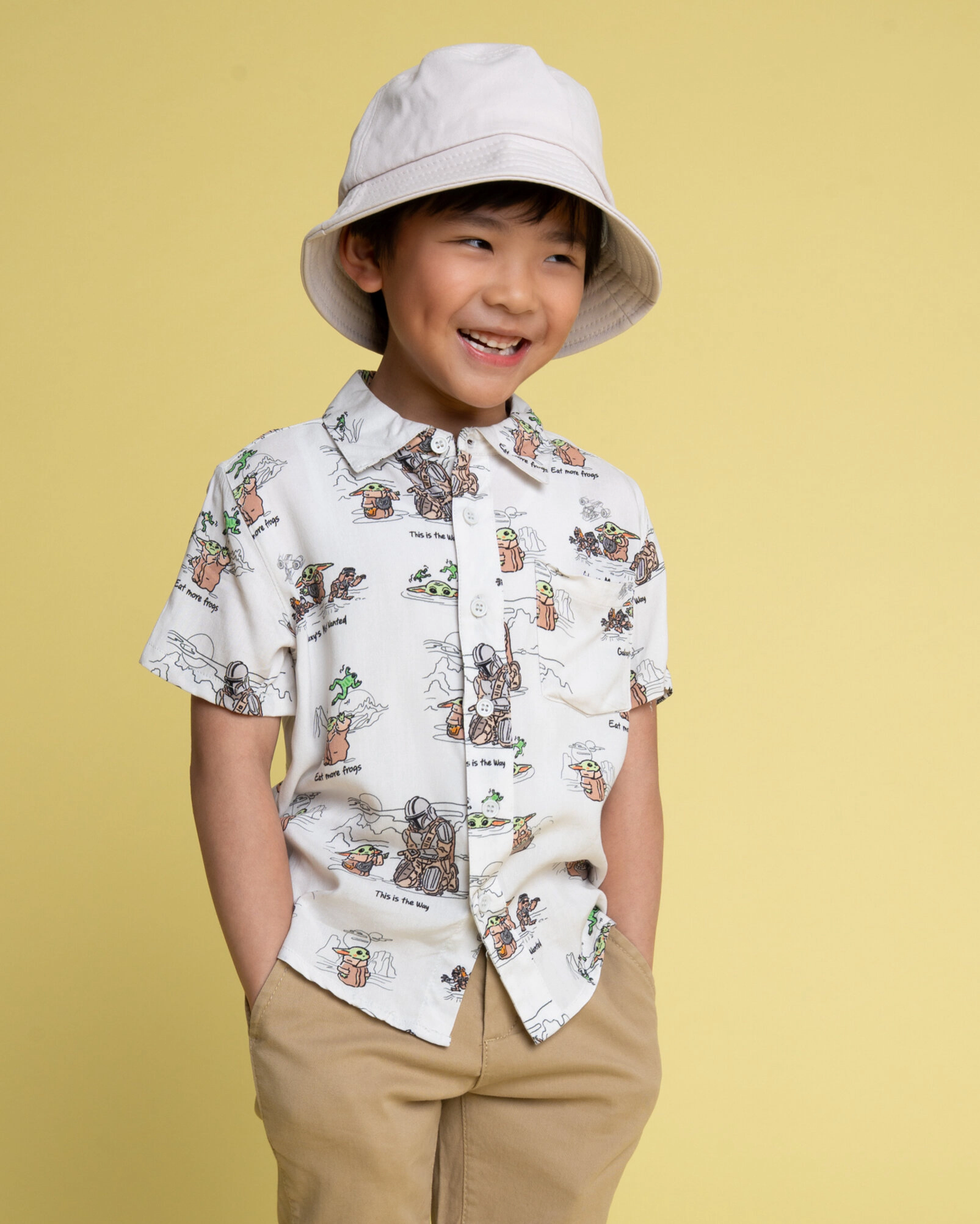 Star Wars Boys' Short Sleeve Button-Down Shirt