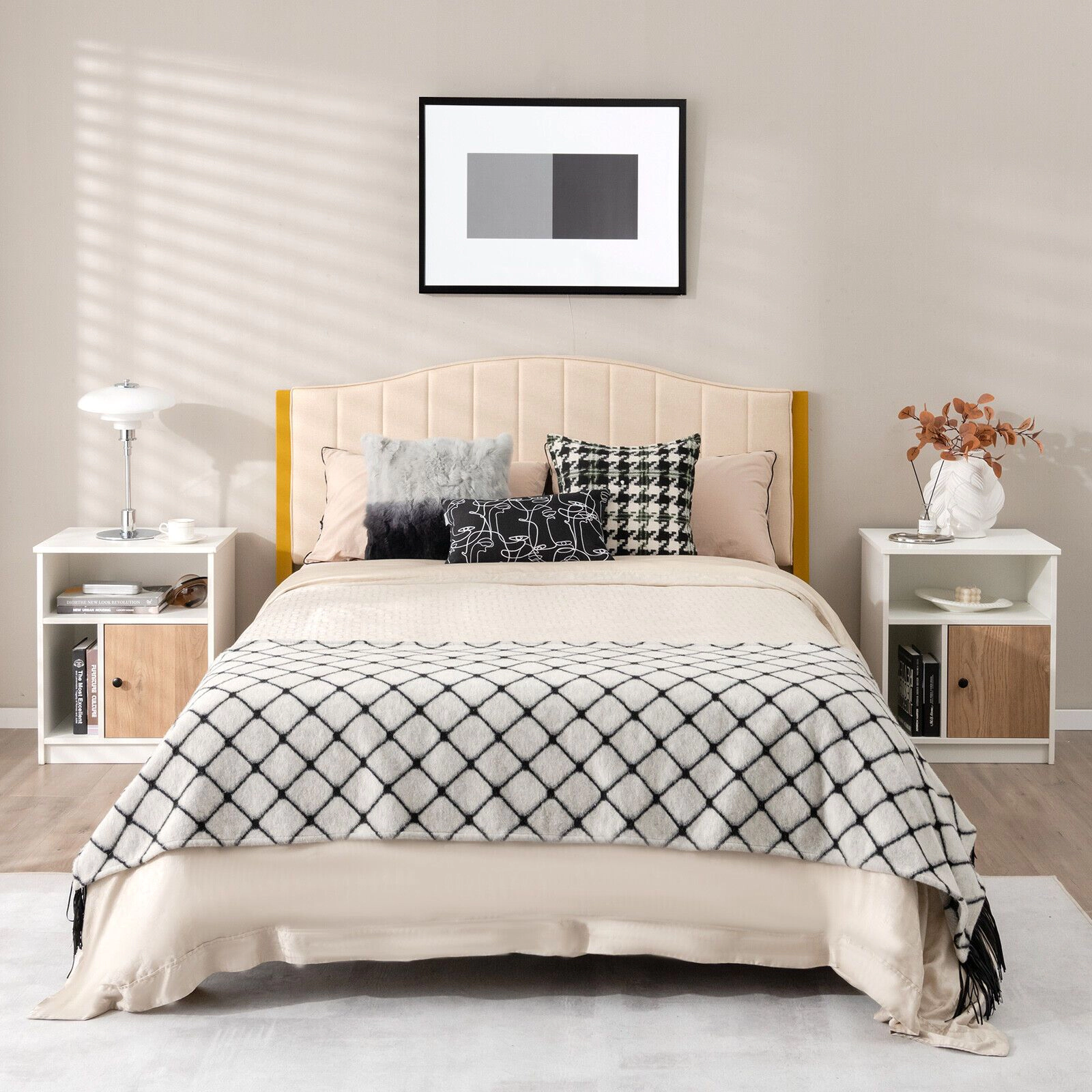 SlickBlue 2-Piece Nightstand Set with Storage Compartments