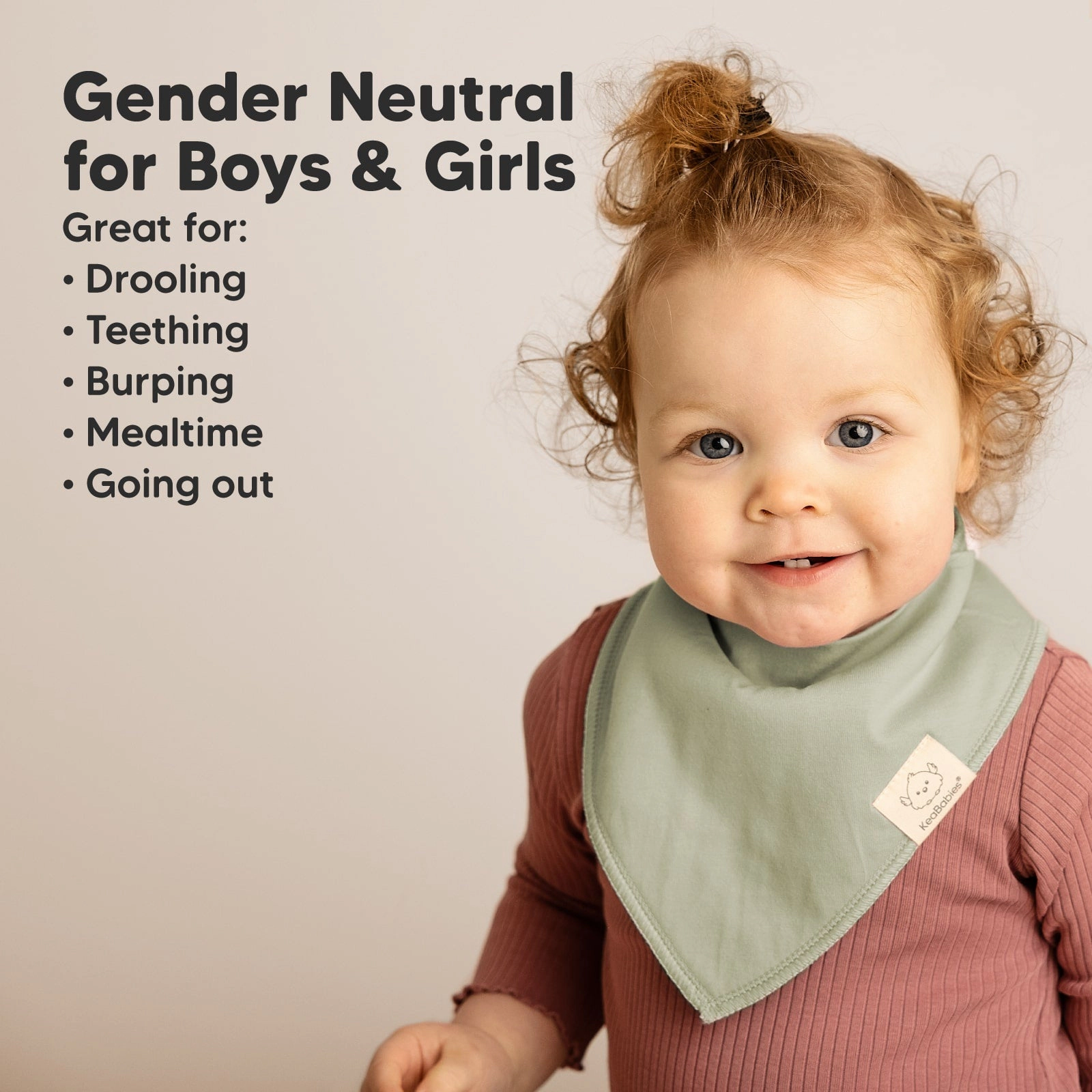 KeaBabies 8-Pack Organic Bandana Bibs for Baby Boys, Girls