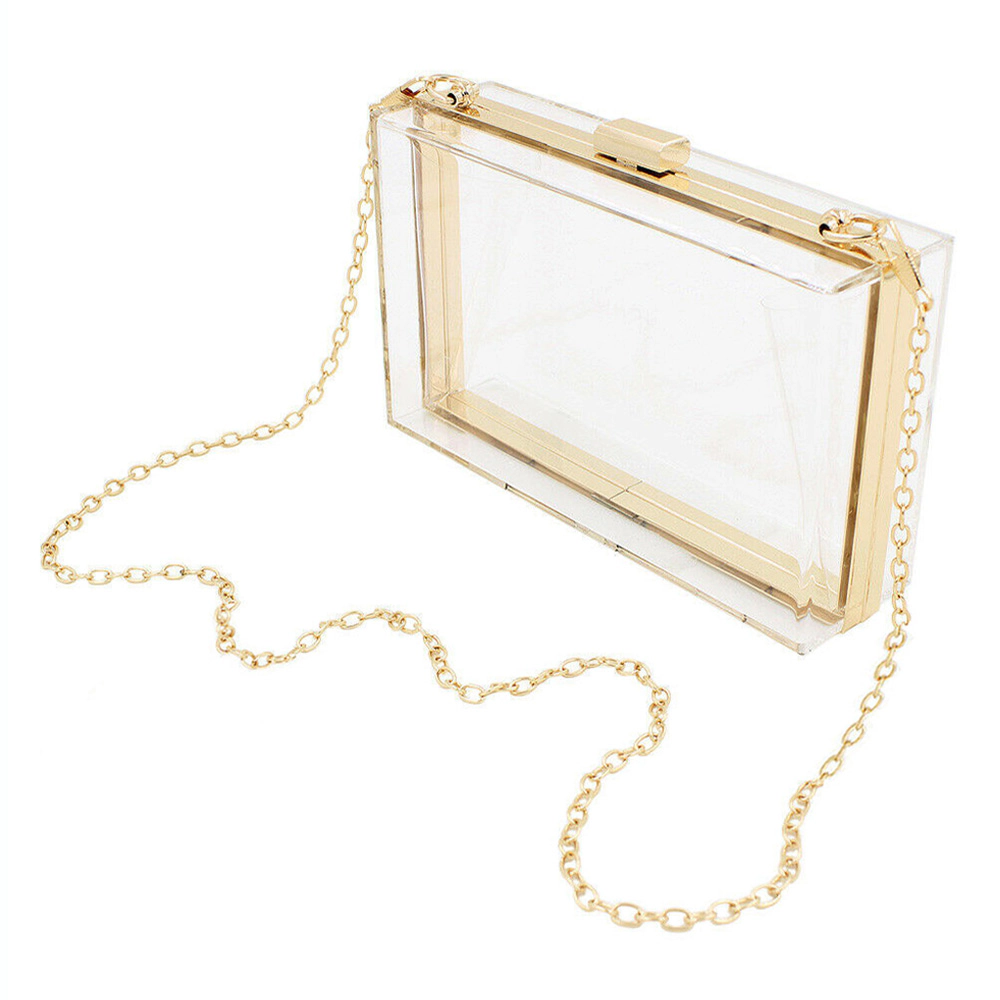 FASHNZFAB Transparent Rectangle Clutch / Crossbody Bag