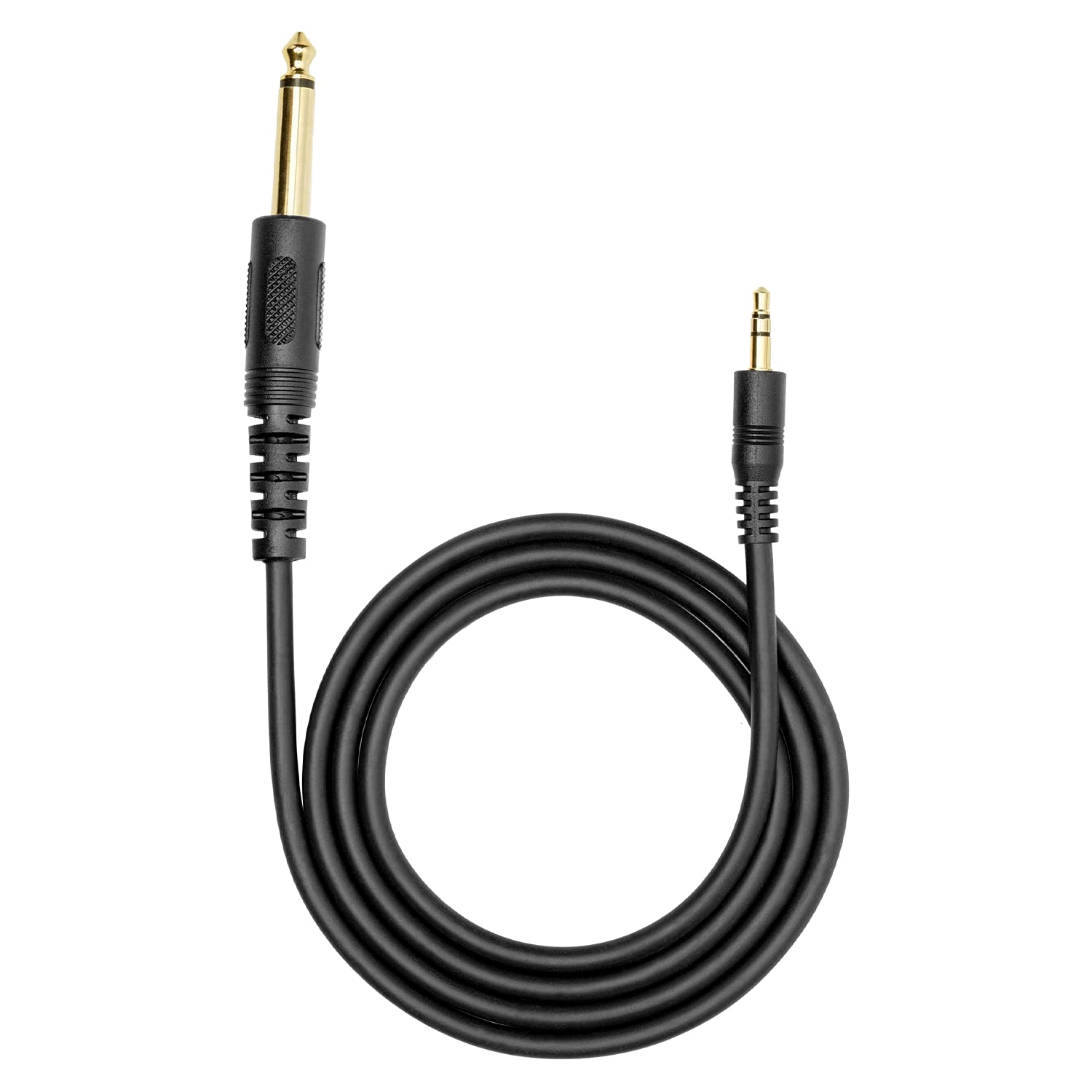 Movo WGA-1 6.35mm Guitar Cord to 3.5mm Extension TRS Male to Male Audio Cable - Perfect Speaker Cable, Aux Cord