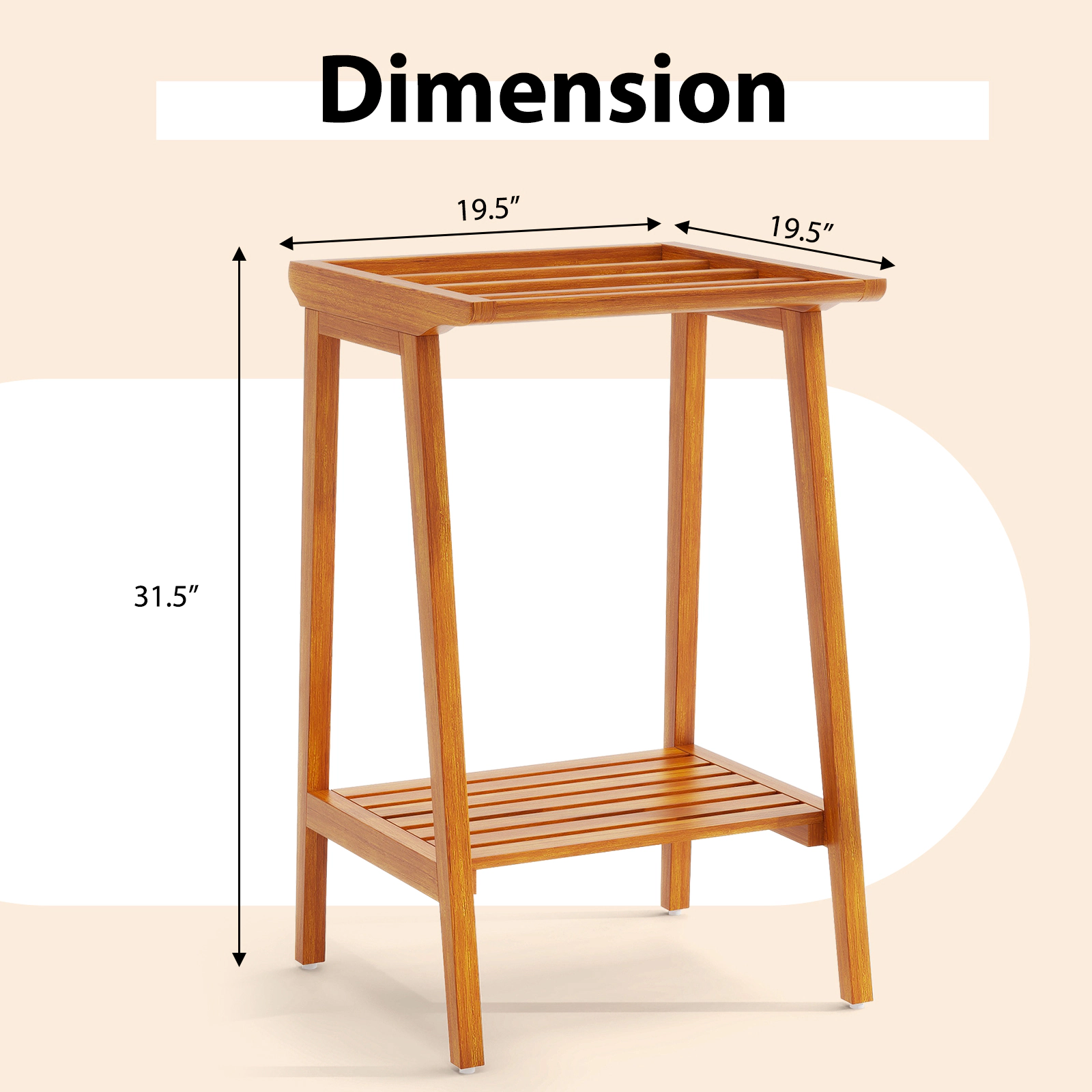 SlickBlue Natural Wood Drying Rack for Bathroom, Laundry & Living Spaces