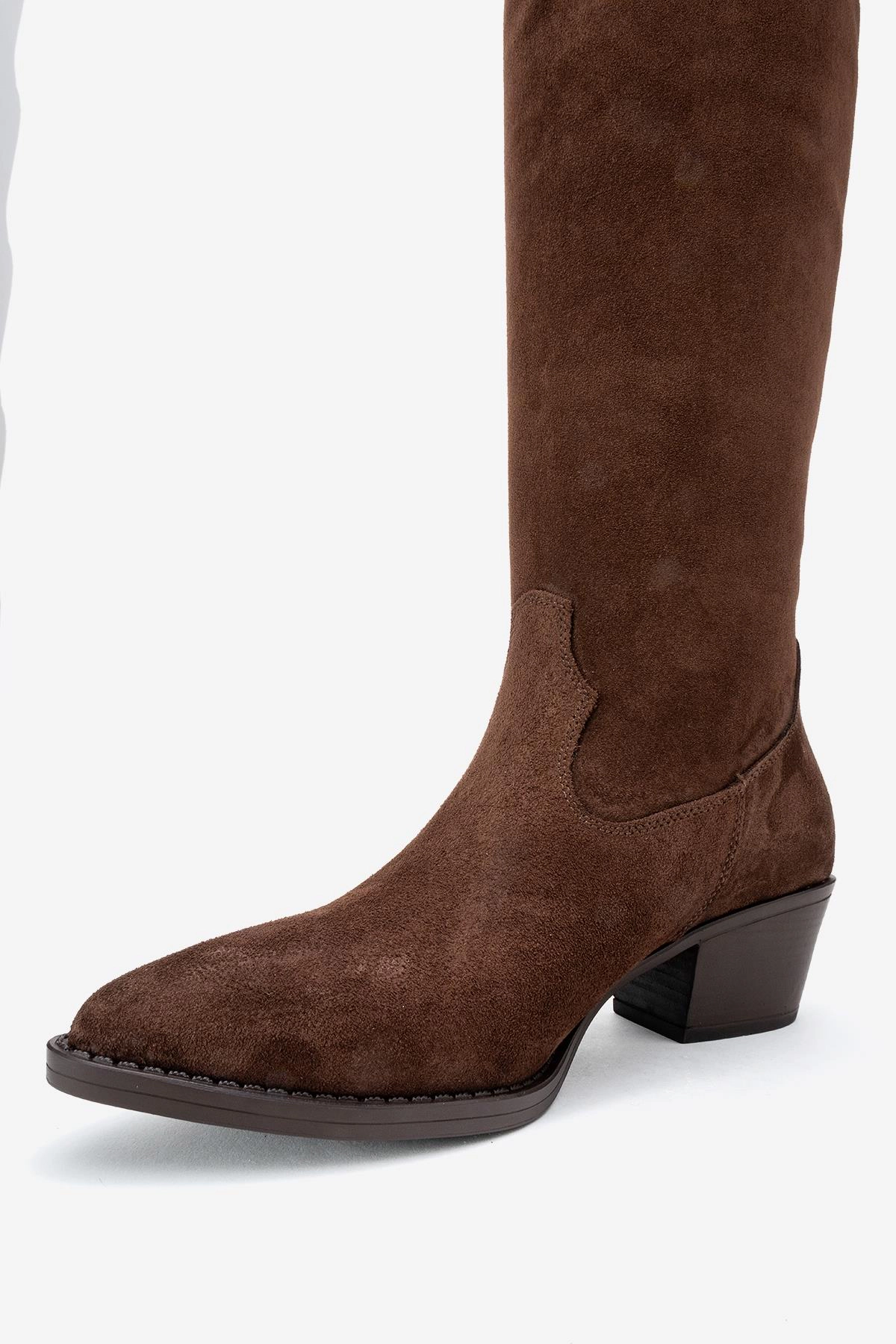 Forever & Always Womens Rios Leather Fringe Knee High Boots