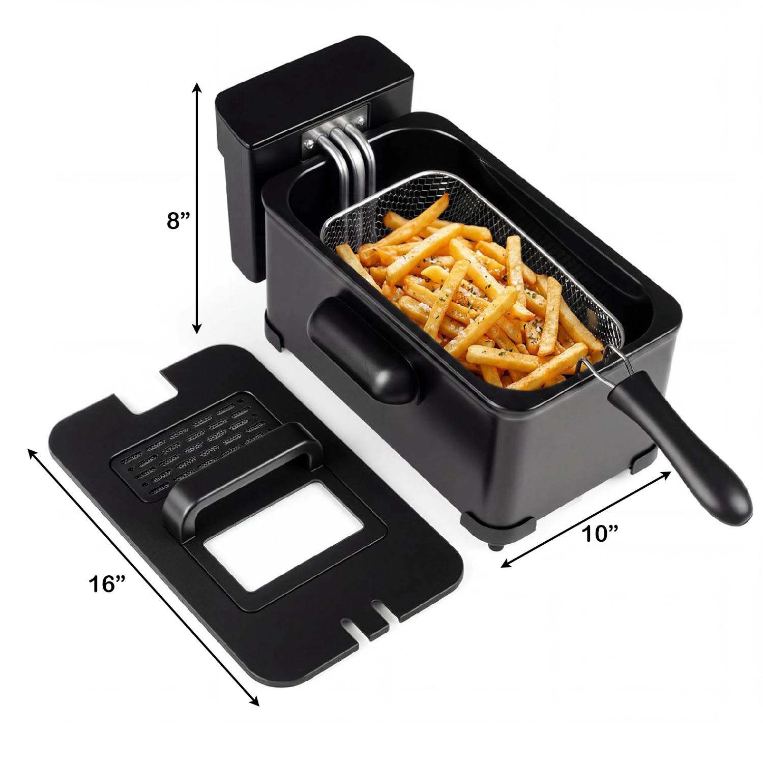 SlickBlue Electric Deep Fryer with 6 Presets and Adjustable Temperature