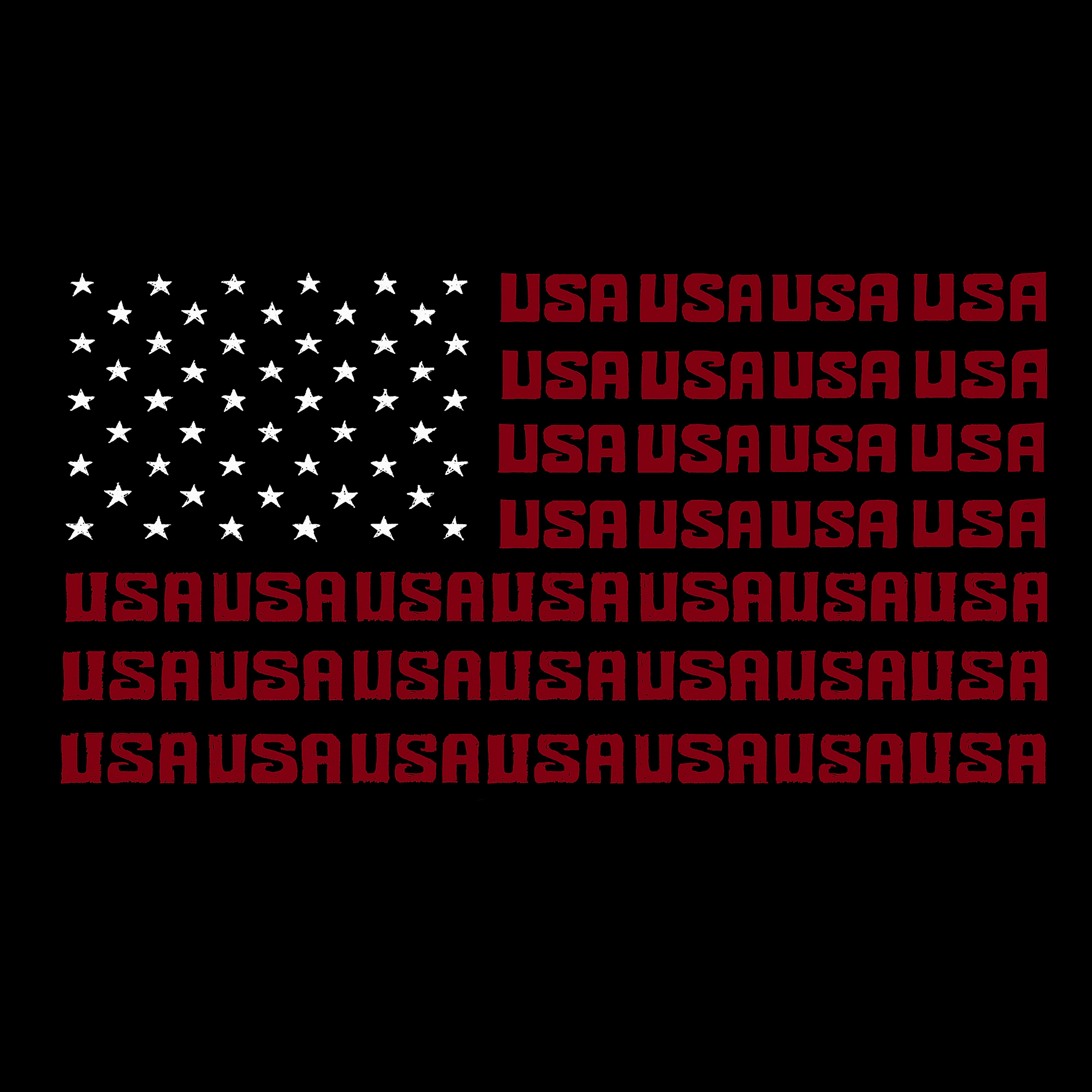 LA Pop Art USA Flag - Women's Word Hooded Sweatshirt