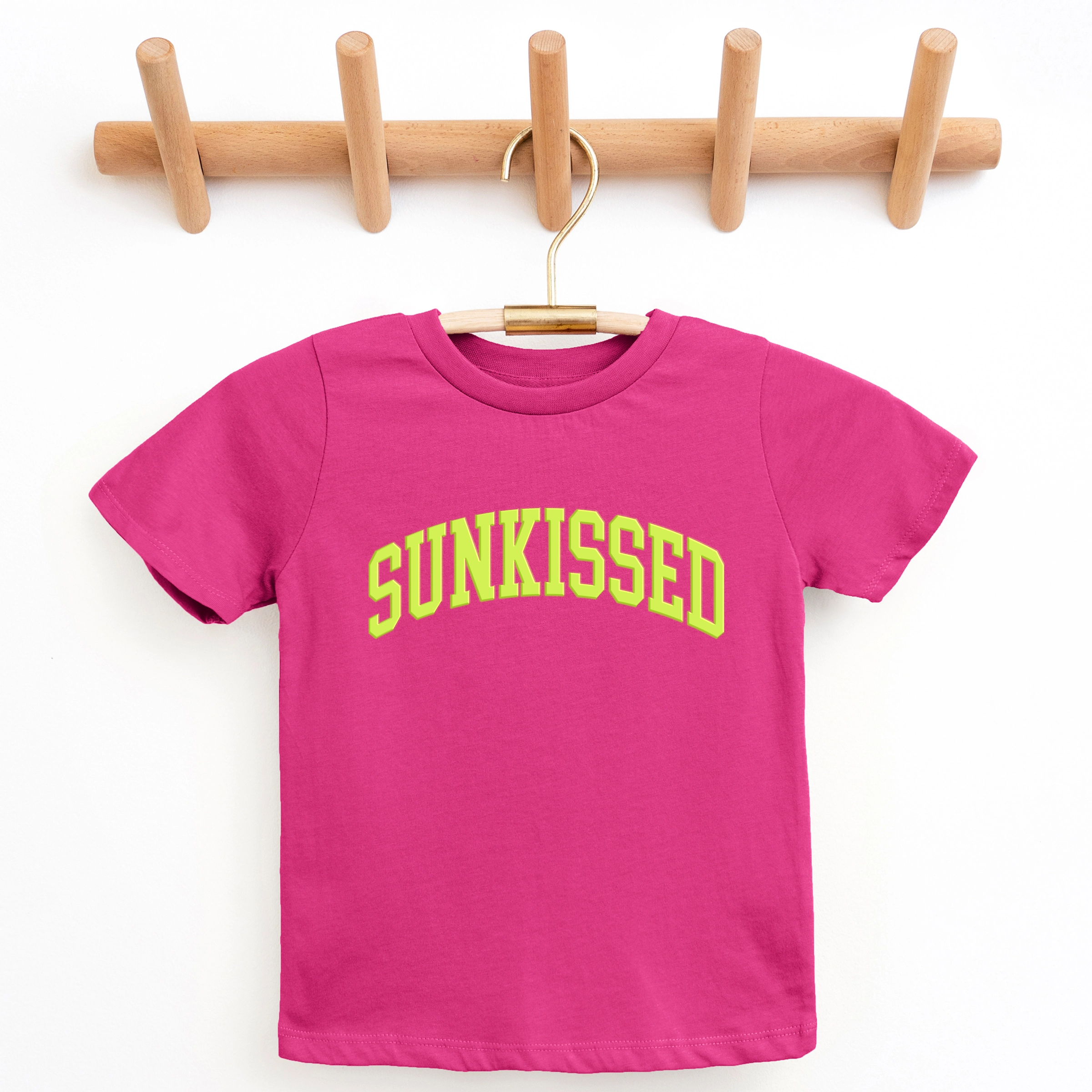 The Juniper Shop - Sunkissed Varsity Arched Puff Print Youth Short Sleeve Graphic T-Shirt