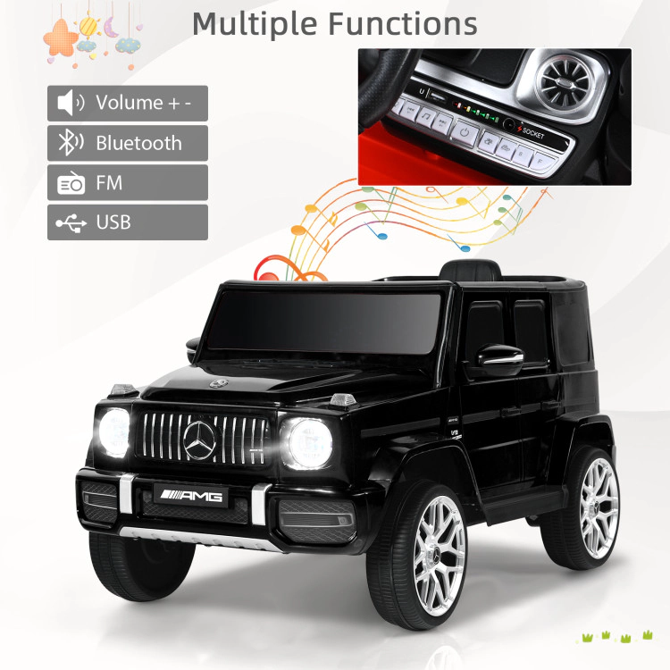Hivvago 12V Mercedes-Benz G63 Licensed Kids Ride On Car with Remote Control