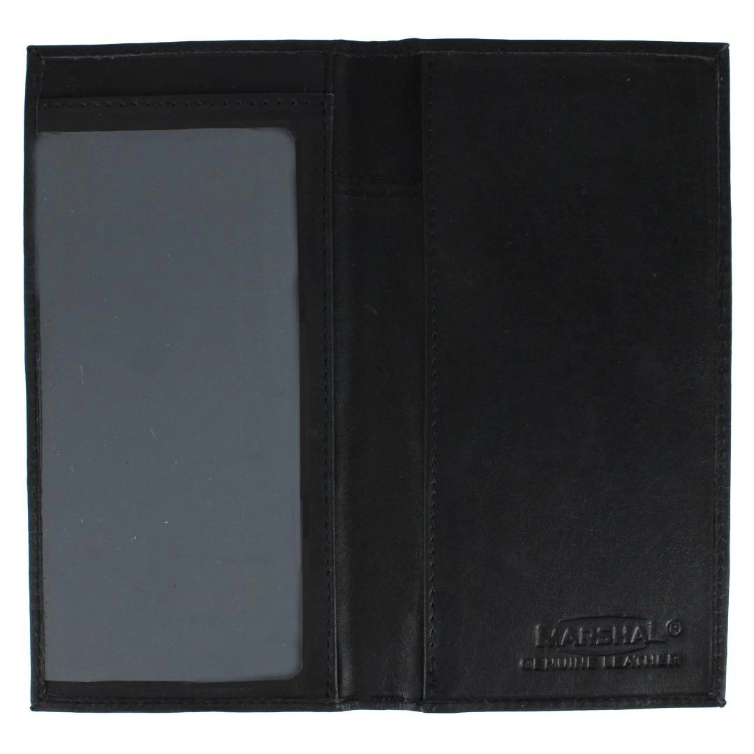 CTM Classic Leather Checkbook Cover with Stitched Cross