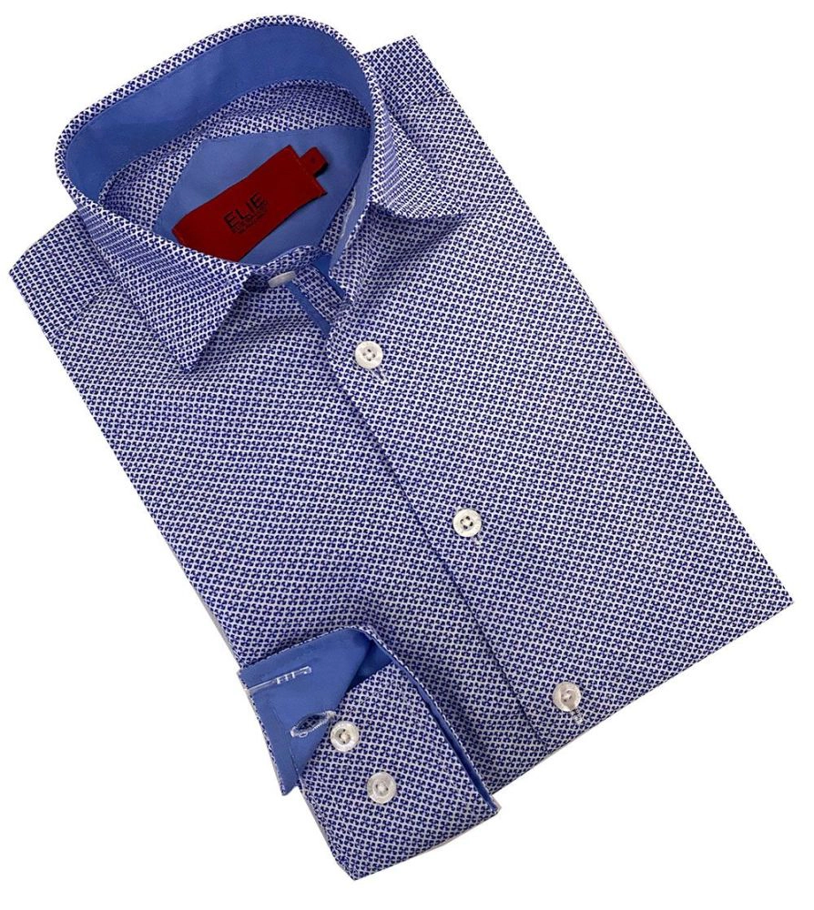 Elie Balleh Boys Slim Fit Tonal Neat Shirt