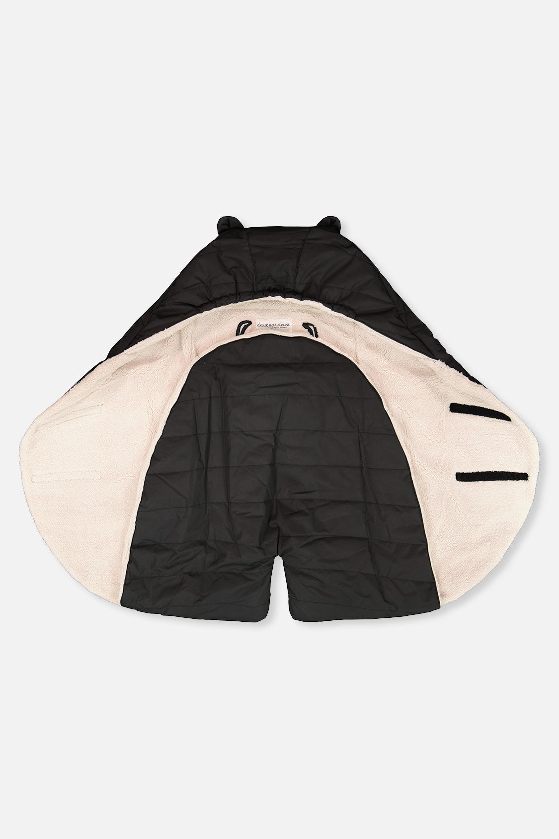 Deux par Deux Unisex Quilted Nido Wrap with Bear-Ear Hood for Bassinet, Car Seats and Strollers