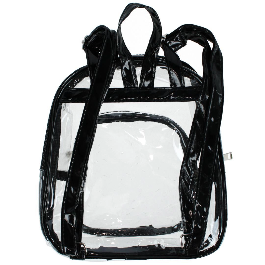 CTM® Women's Mini Clear Transparent Zipper Backpack
