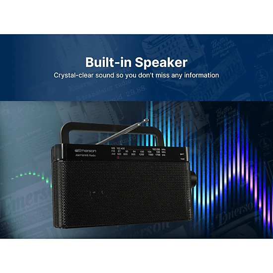Emerson AM/FM/WB Emergency Radio with Telescopic Antenna
