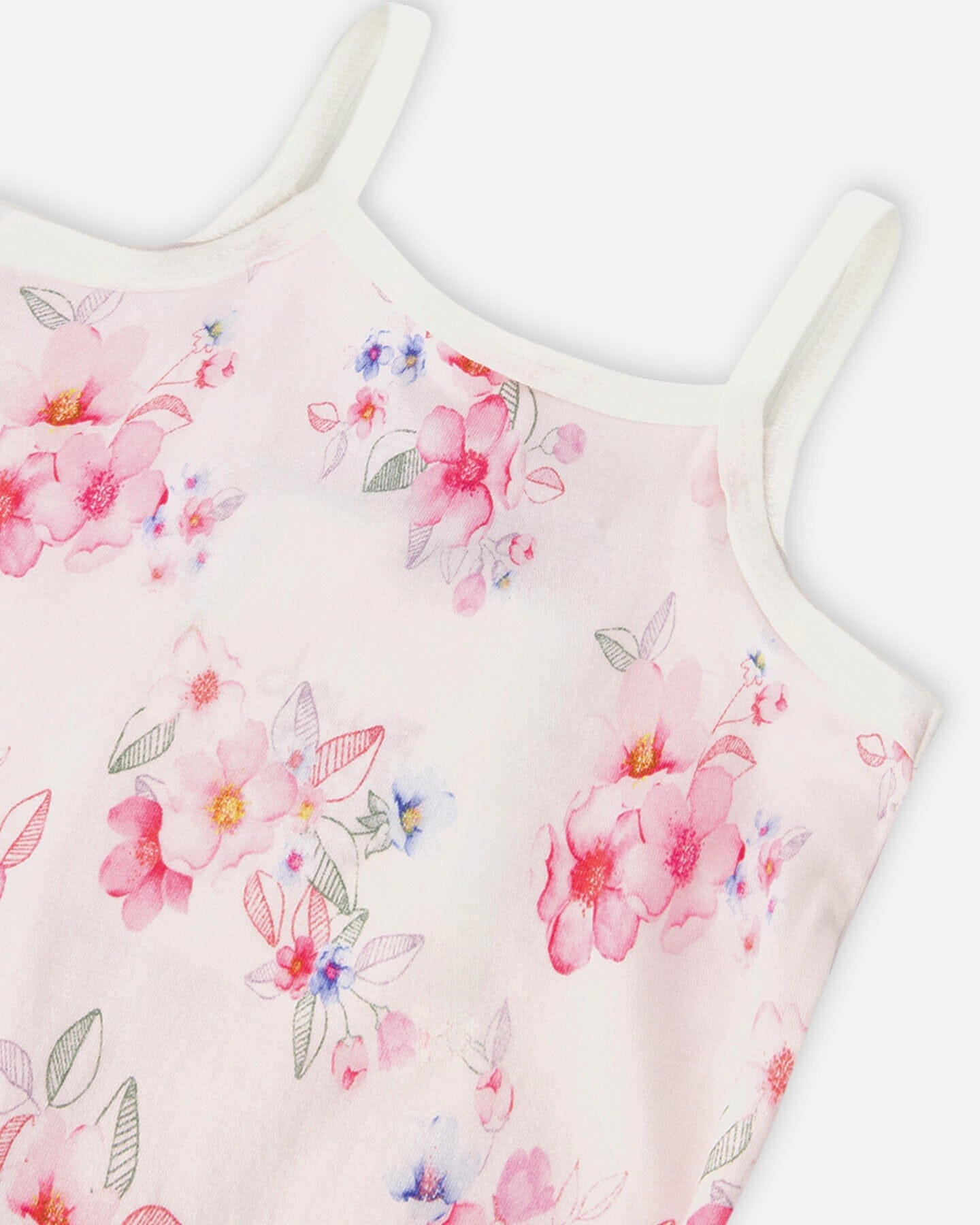 Deux par Girls Organic Cotton Tank Underwear Printed Flowers