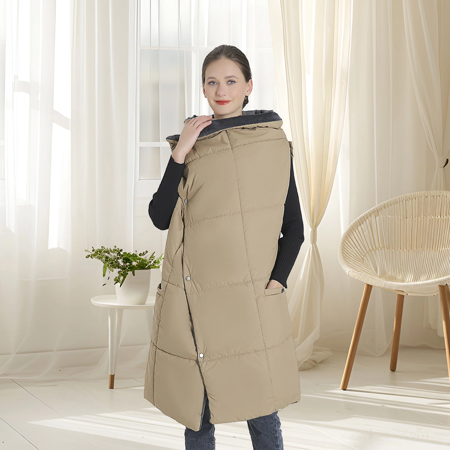 GBruno USB Heated Blanket Shawl With Arm Holes