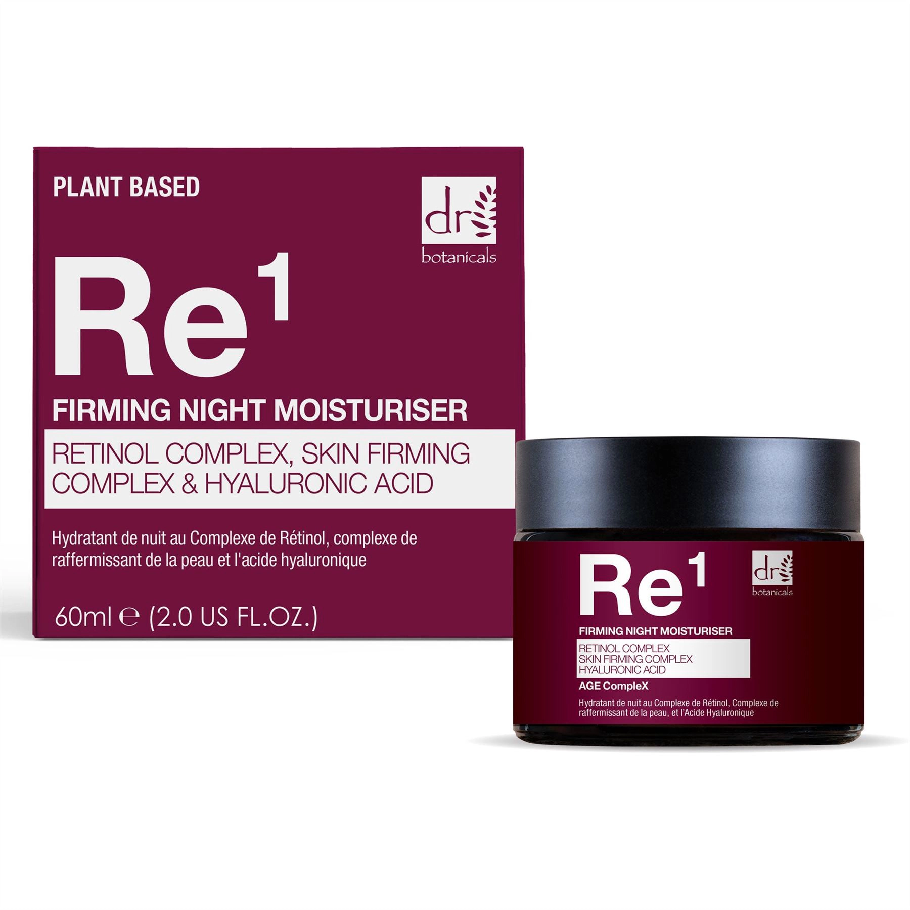 Dr Botanicals Retinol Complex 1% Night Moisturiser 60ml - Firming Hyaluronic Acid & Vitamin E