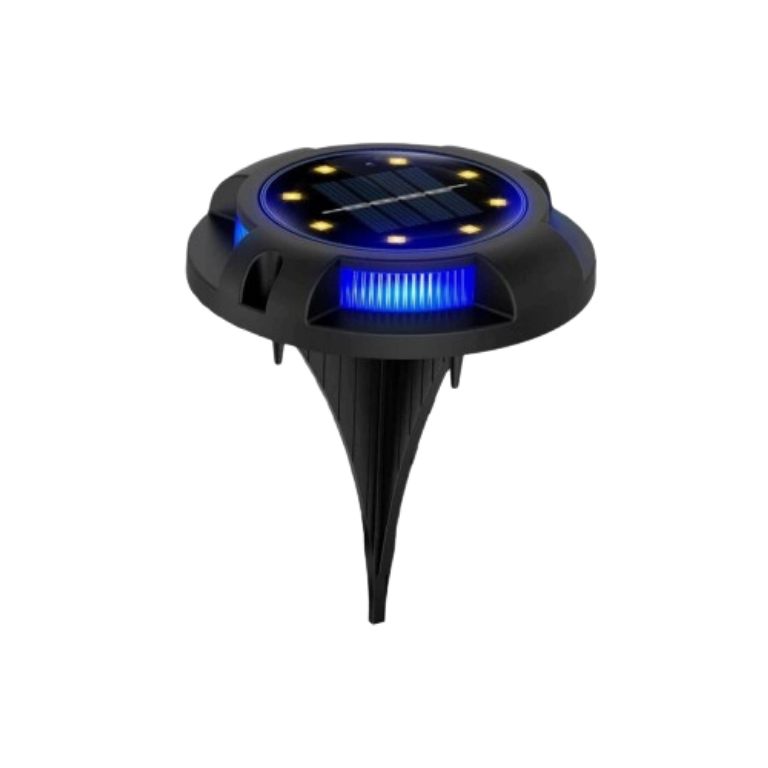 Home Collection 12 LED Solar Outdoor Ground Disk Lights 4 Pack