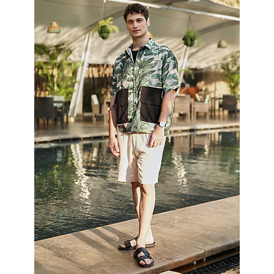 Cahoot Men's Flora-Stroke Oversized Shirt