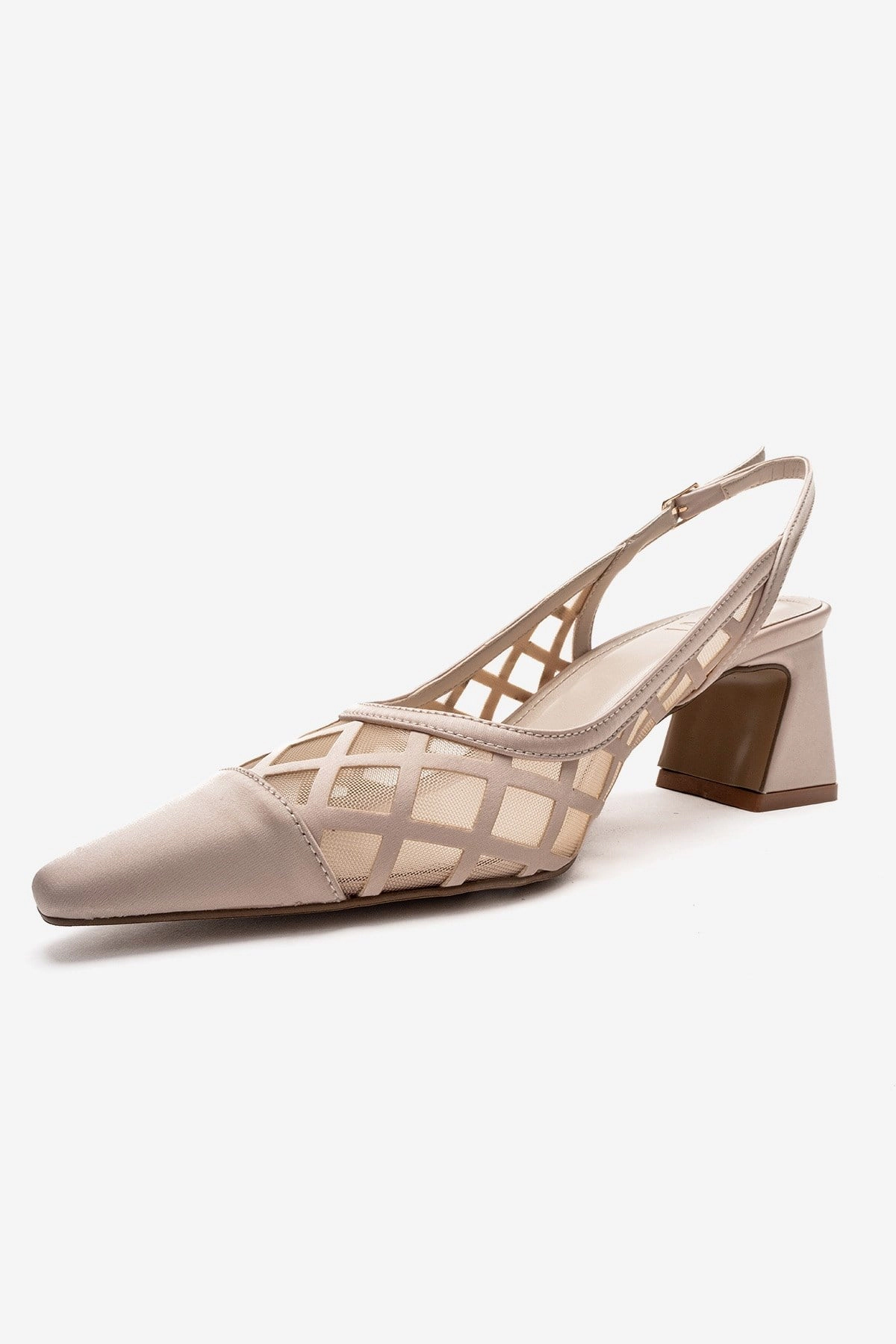 Prologue Shoes Womens Alveron Block Heel Mesh Pump