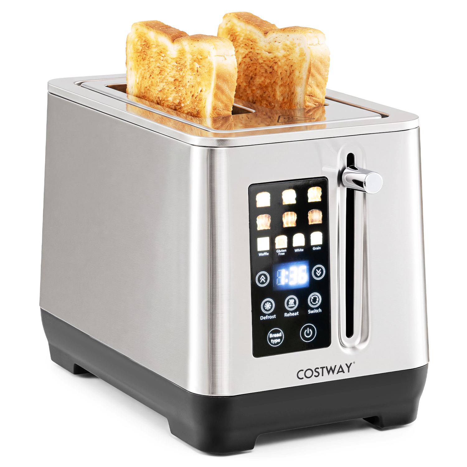LJG 4 Slice Toaster with 6 Browning Levels and 4 Bread Types