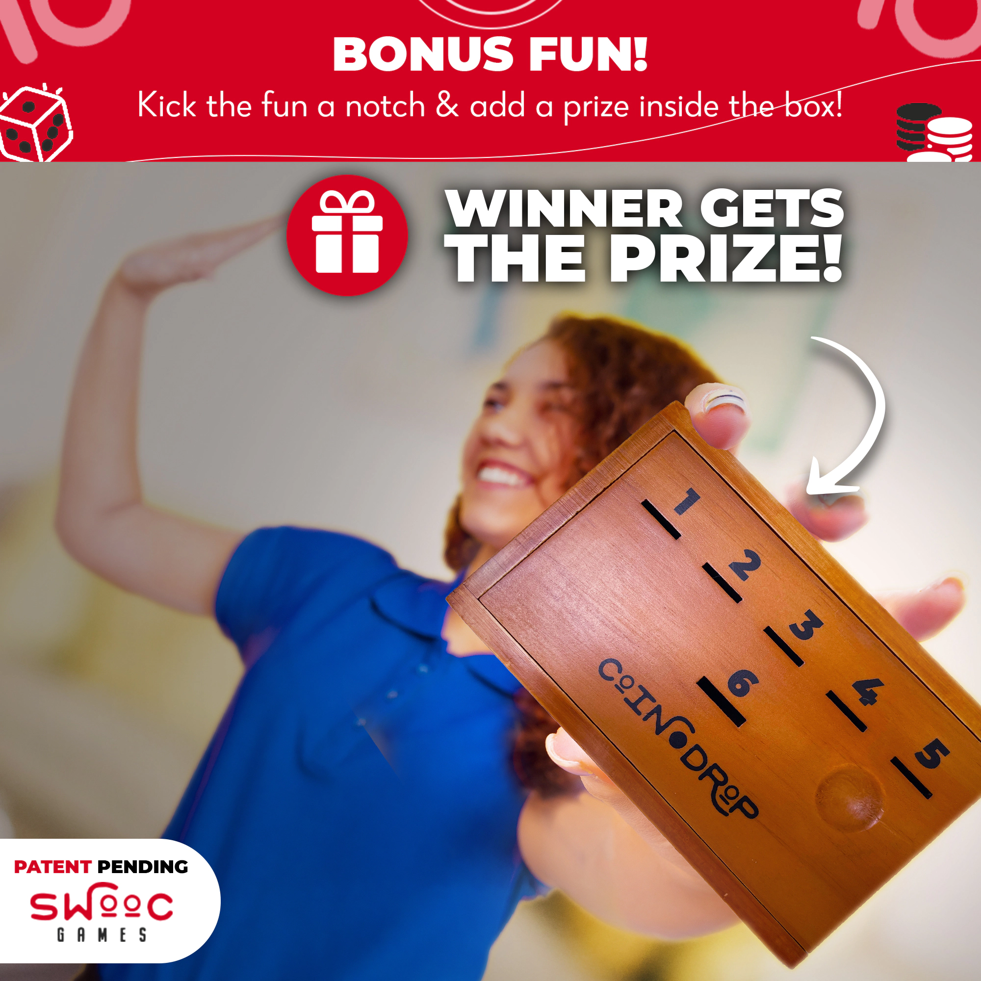 Swooc Games | Coin Drop™ | Simple + Strategic Dice Game