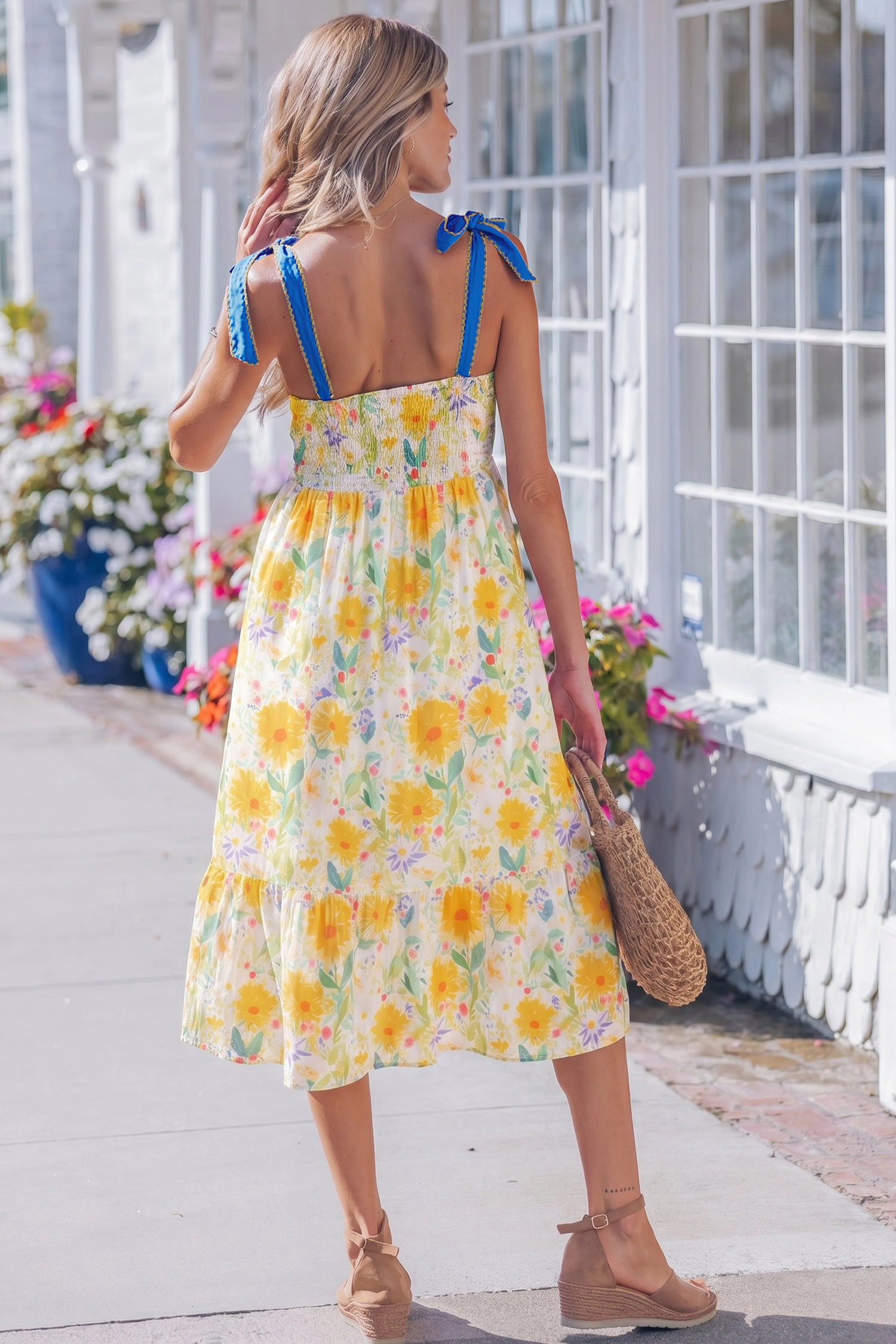 Threaded Pear Women's Emilia Straps High Waist Dress