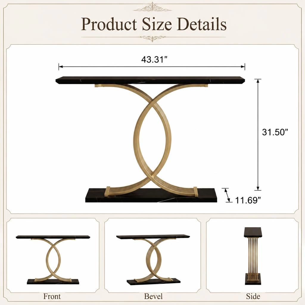 GOODSILO Long Slim Console Table Modern Accent Table