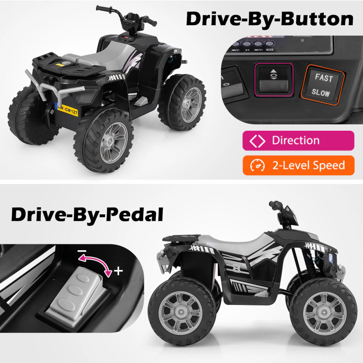 Hivvago 24V Kids Ride-On Electric ATV with Wireless Connection for Toddlers 3-8 Years Old