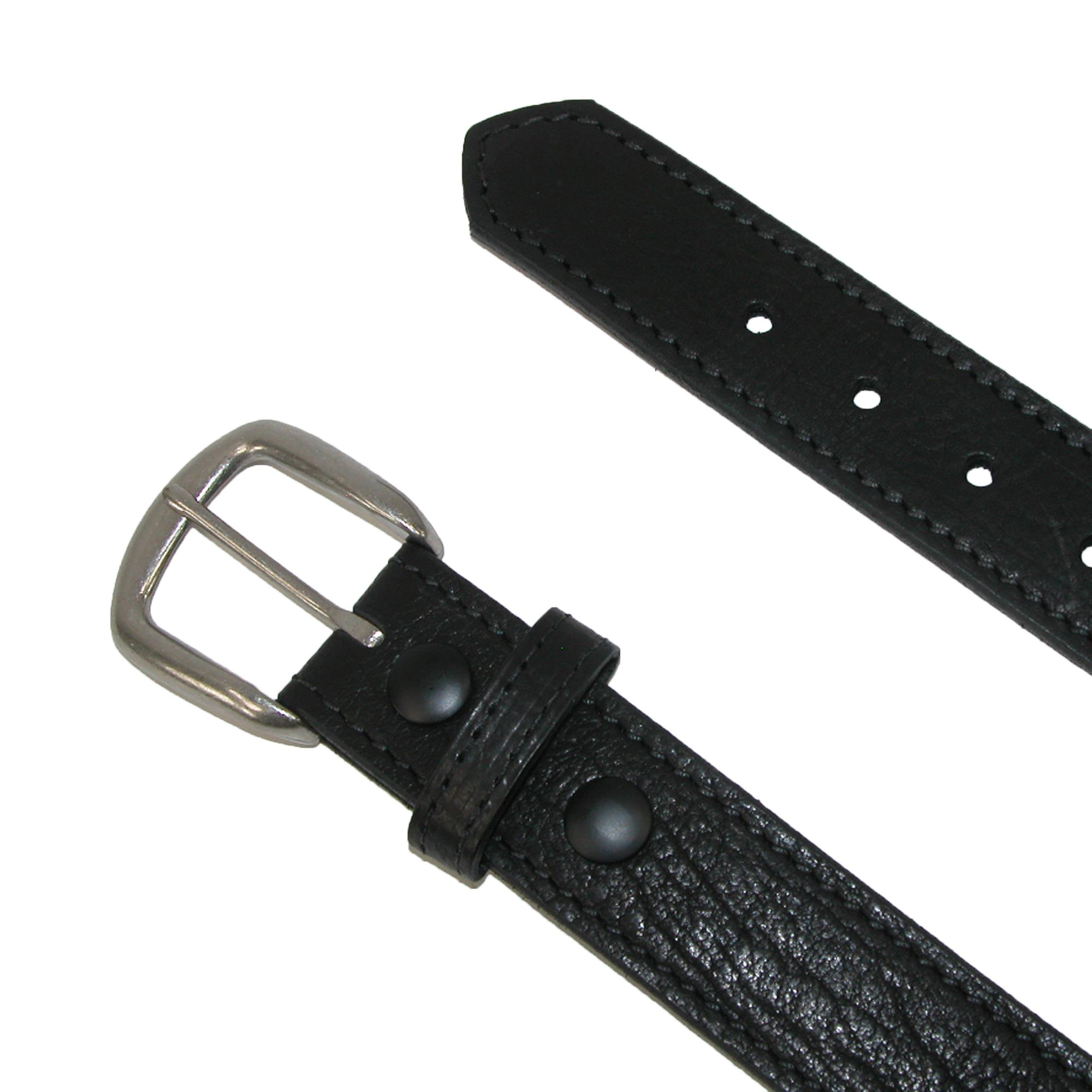 Boston Leather Men's Big & Tall Bison Belt with Removable Buckle