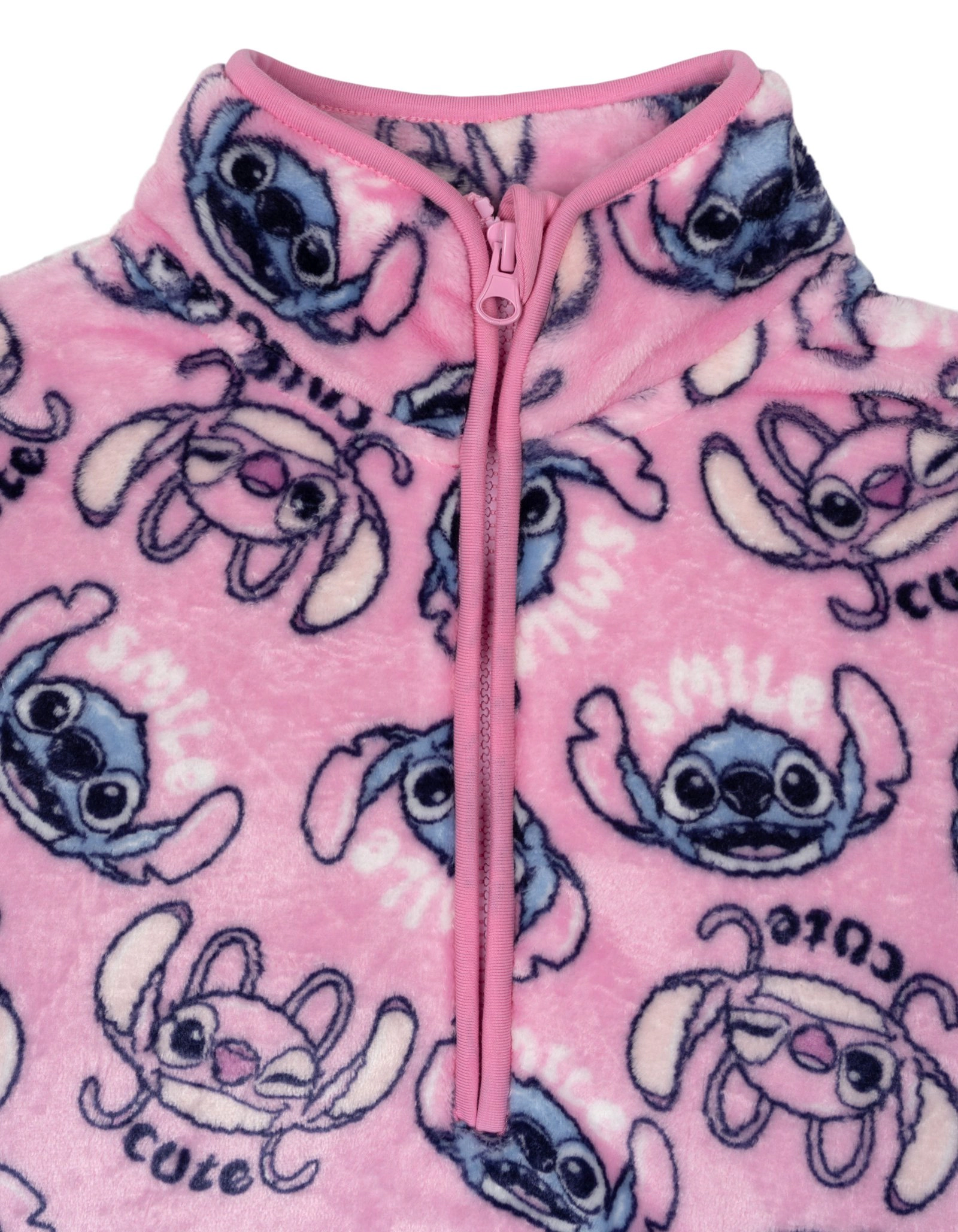 Disney Lilo & Stitch Girls' Fleece Half-Zip Pullover Sweatshirt