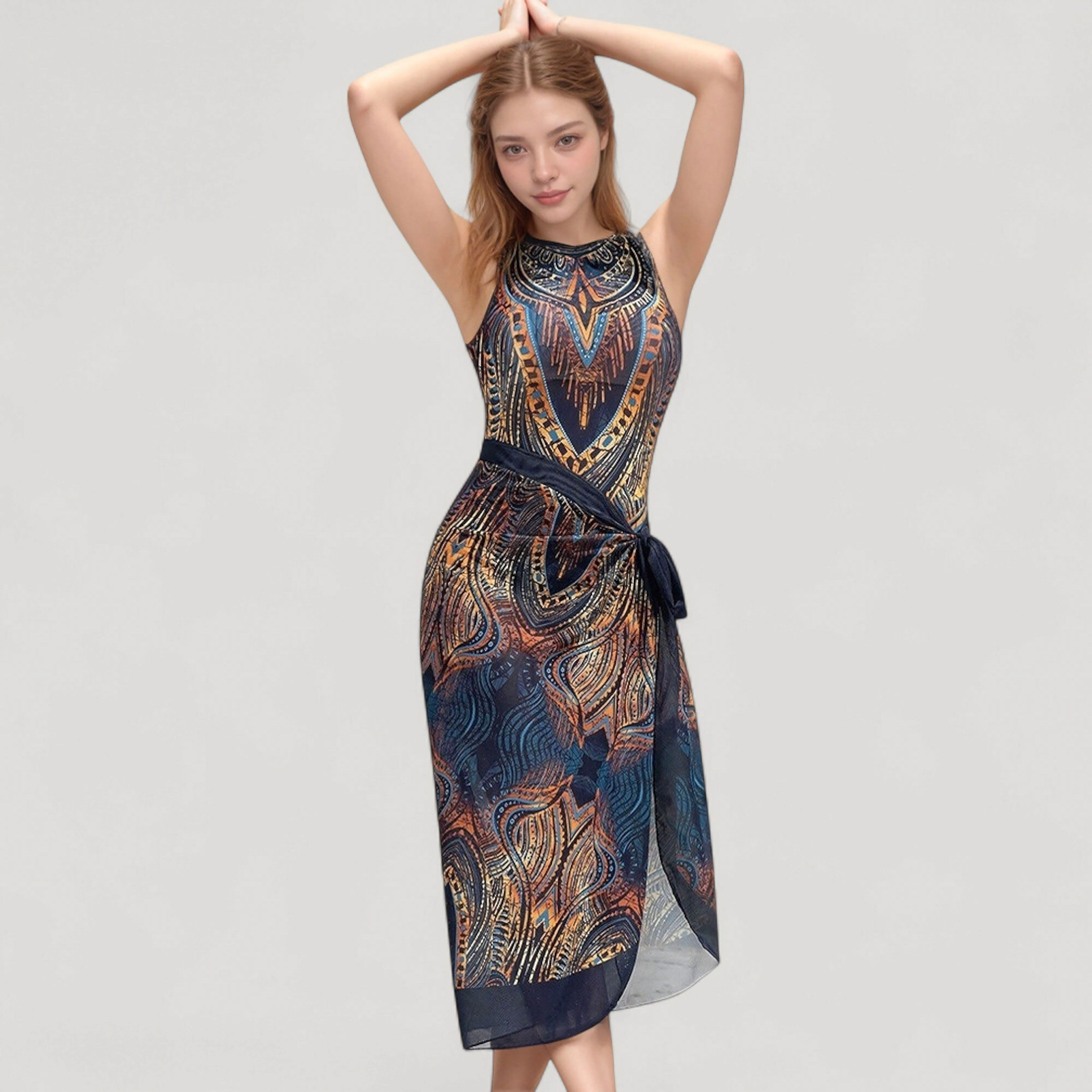 Anna-Kaci Women One Piece Swimsuit - High Neckline, Sculpting Silhouette