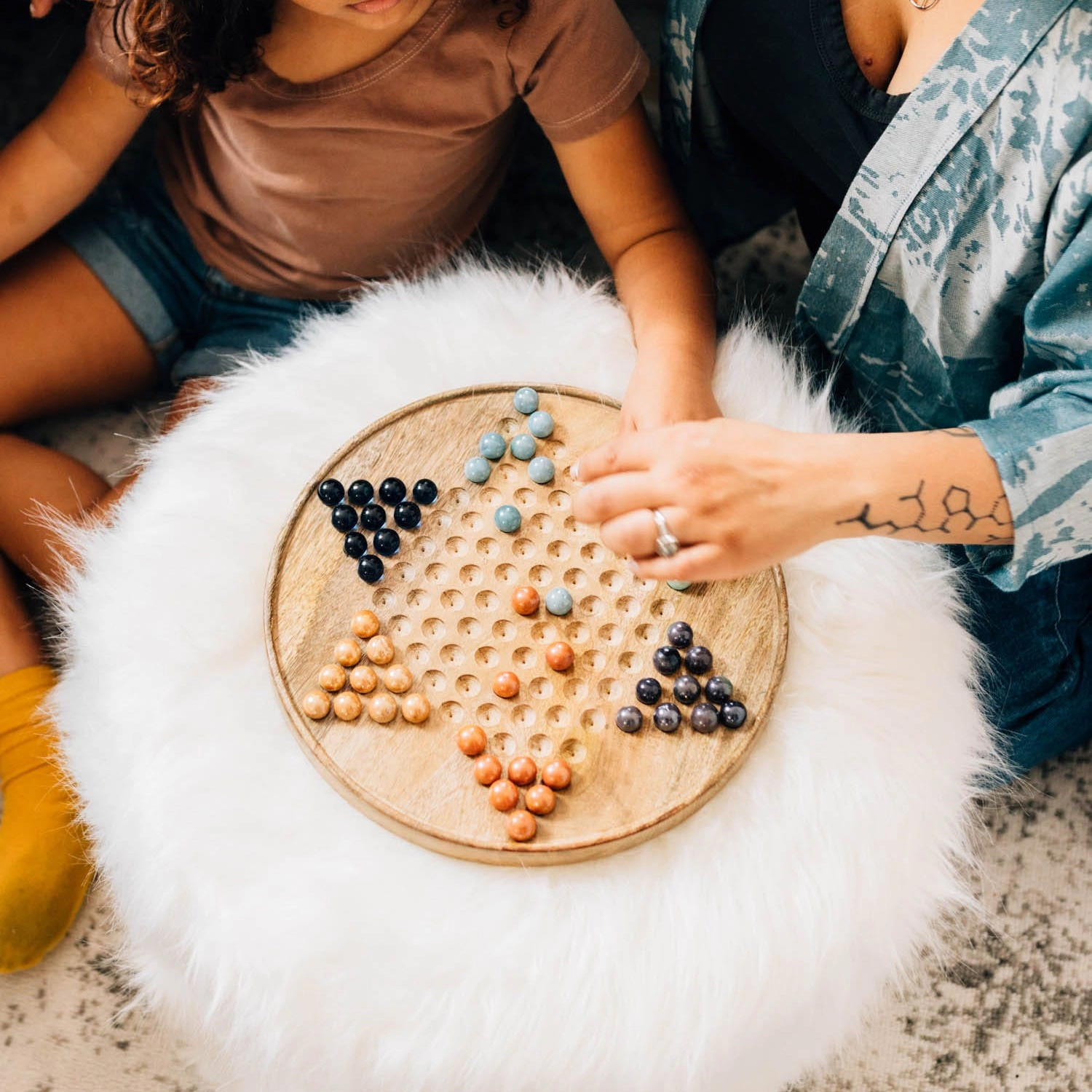 Ten Thousand Villages Star Checkers Game