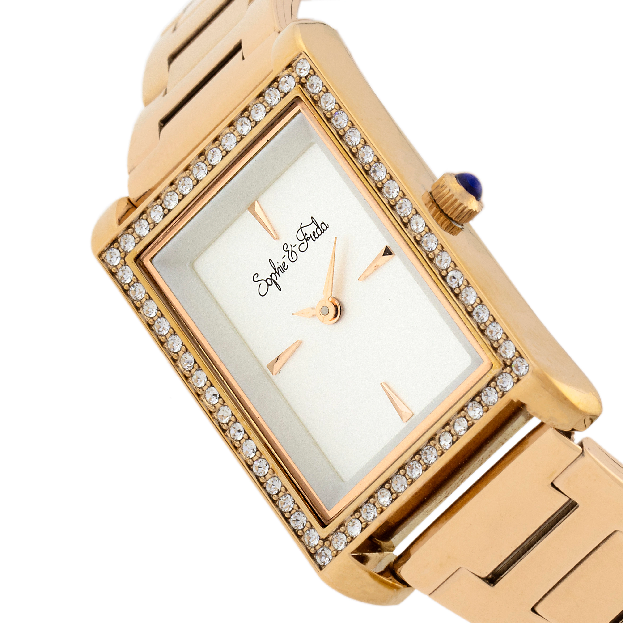 Sophie and Freda Wilmington Bracelet Watch w/Swarovski Crystals