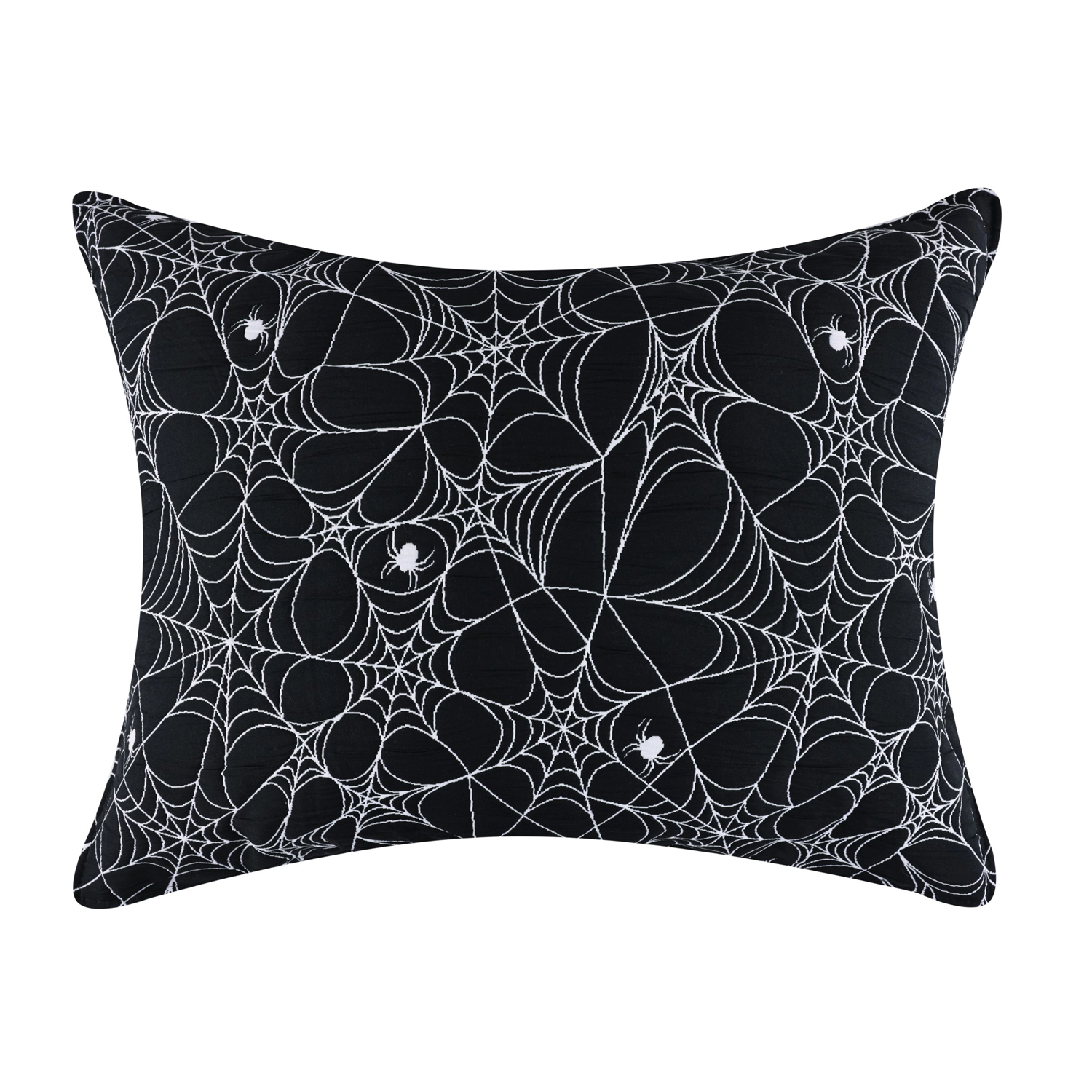 Greenland Home Fashions Spinderella 100% Polyester Pillow Sham Standard 20x26 Black