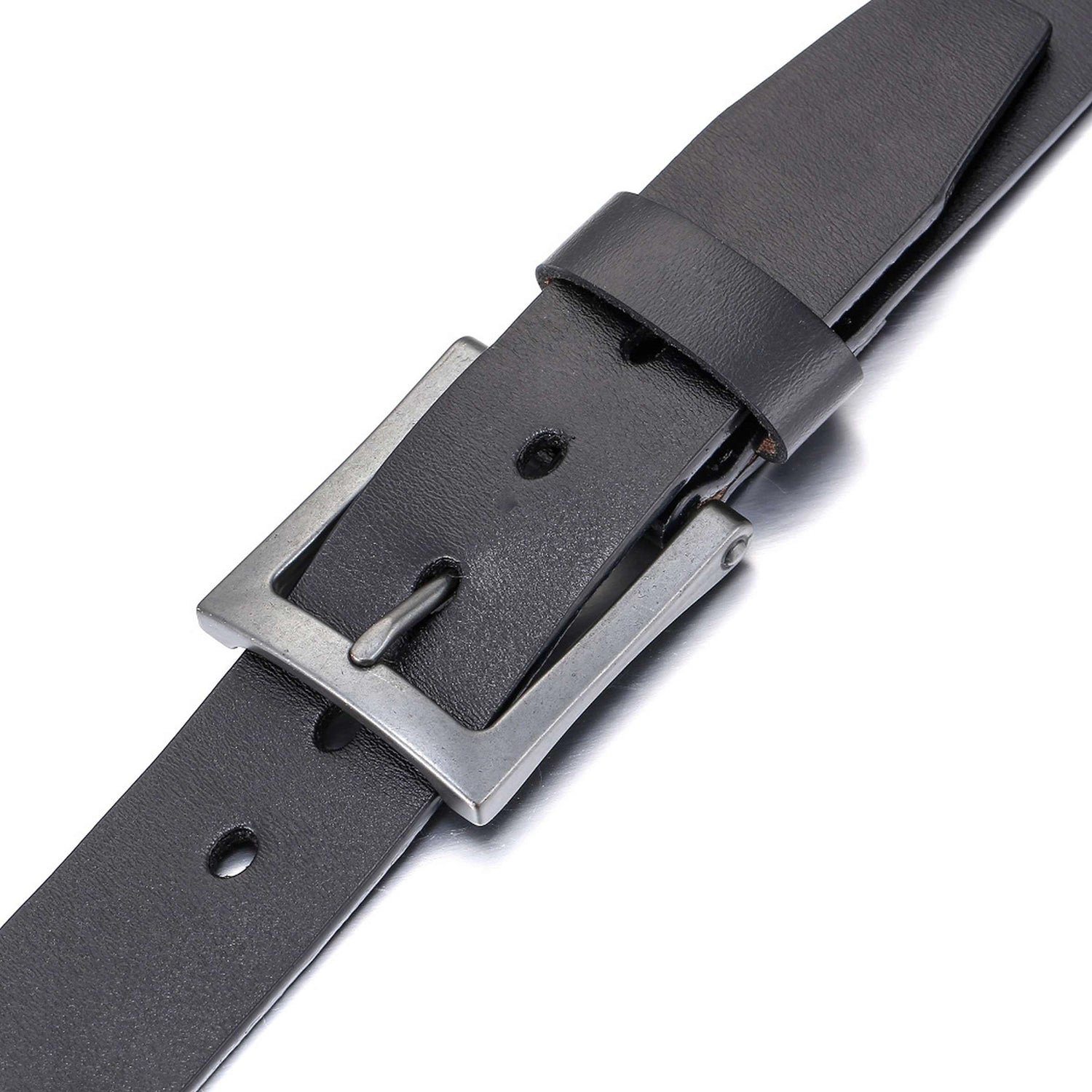 Mio Marino Men's Full-Grain Leather Casual Jean Belt