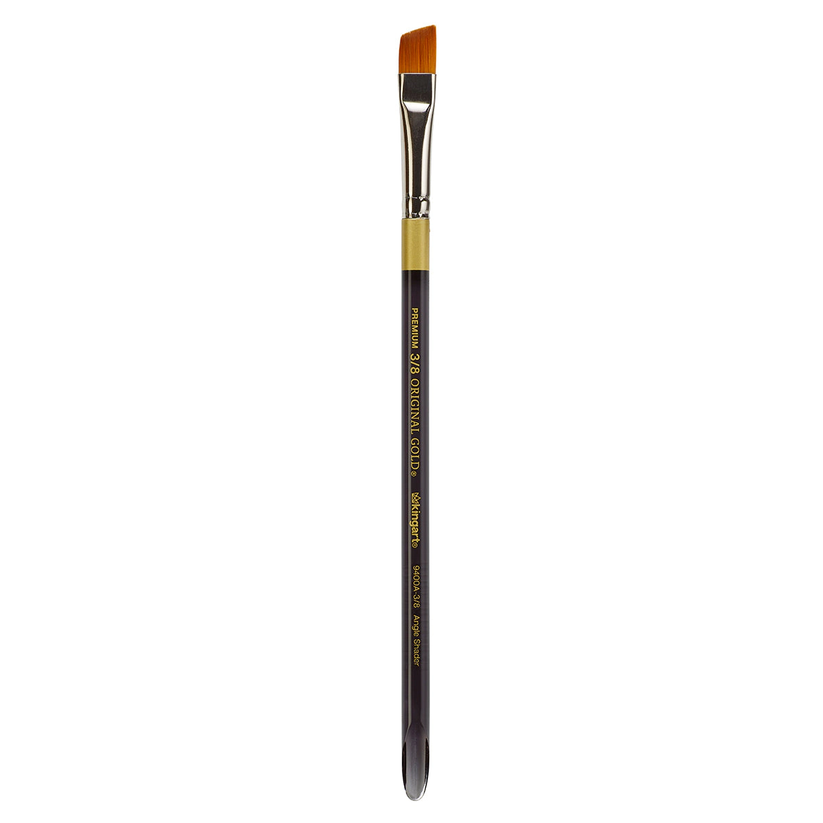 KINGART Original Gold 9400A Angular Shader Brush - Aqua Acrylic Handle