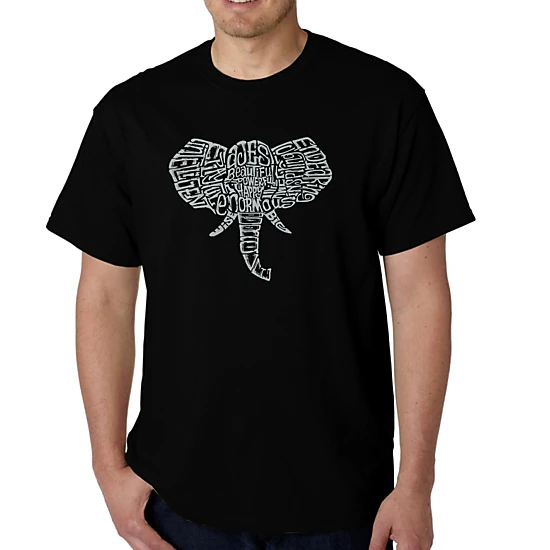 LA Pop Art Men's Word Art T-Shirt - Tusks