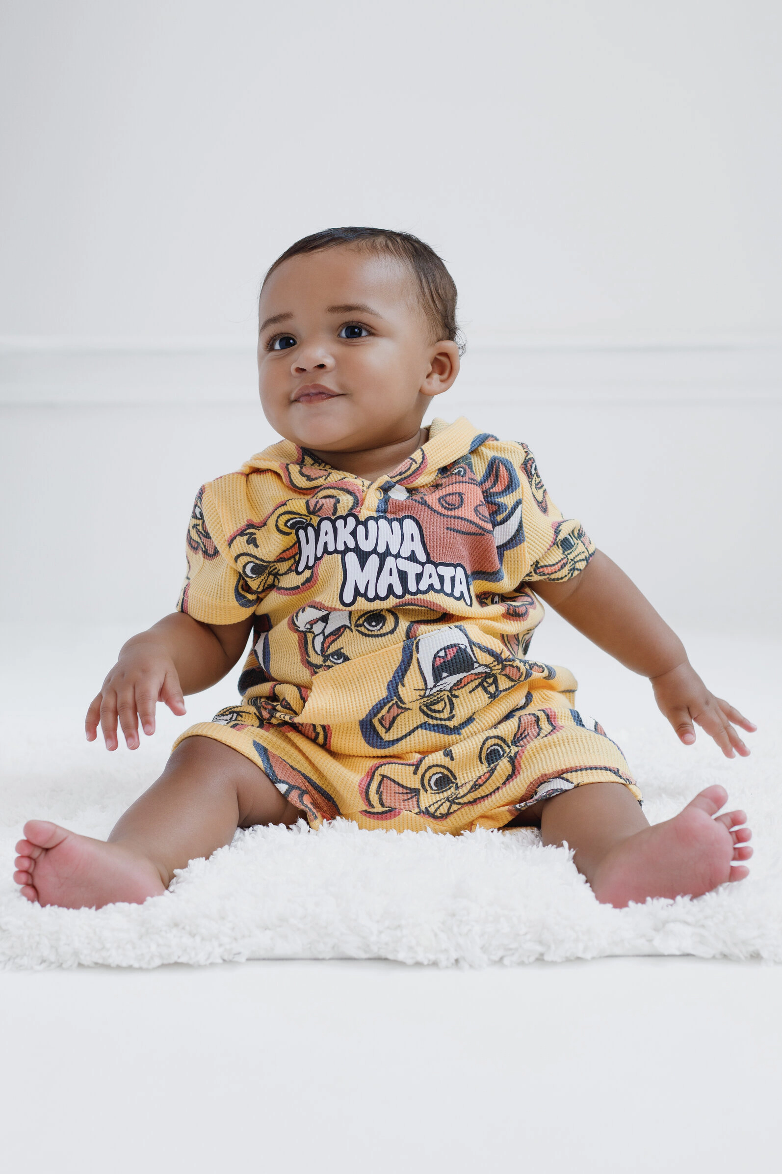 Disney Boys' 2-Piece Waffle Hooded Tee and Shorts Set