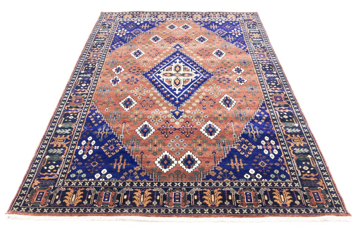 Magic Rugs Rust & Navy Tribal 6X9 Indo-Joshaghan Oriental Rug