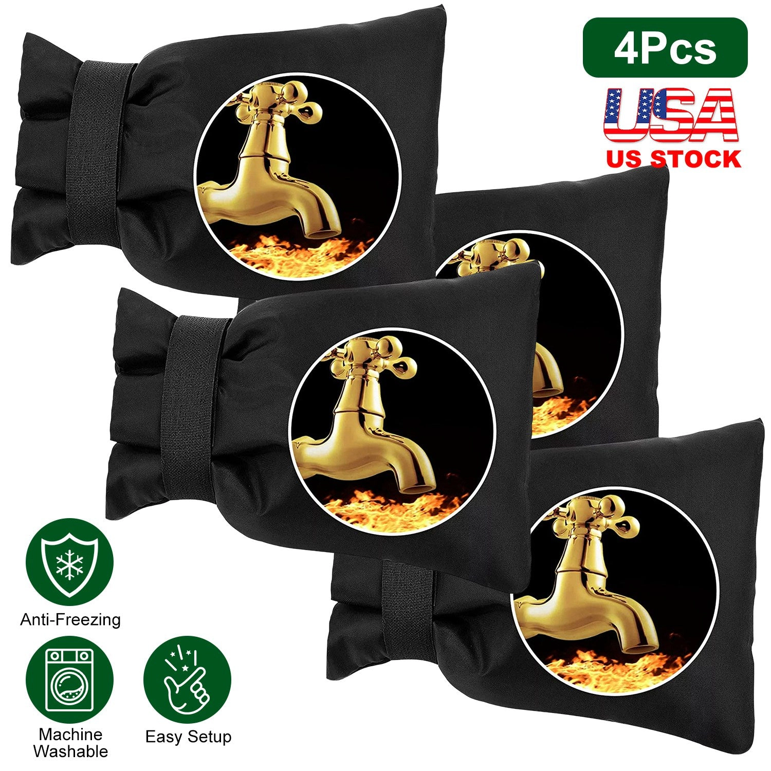 GBruno 4-Piece Insulated Outdoor Faucet Covers