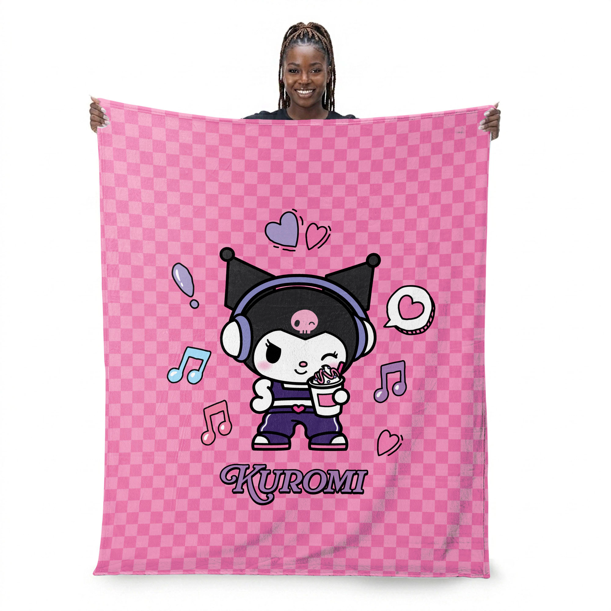 Sweet Home Collection Kids Pop Kuromi Micro Raschel Throw Blanket 46"x60"